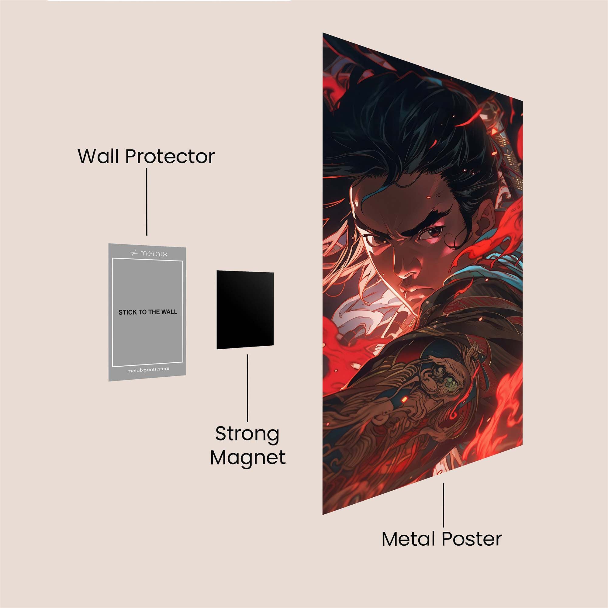 Samurai Blaze Safe Wall Magnetic / M