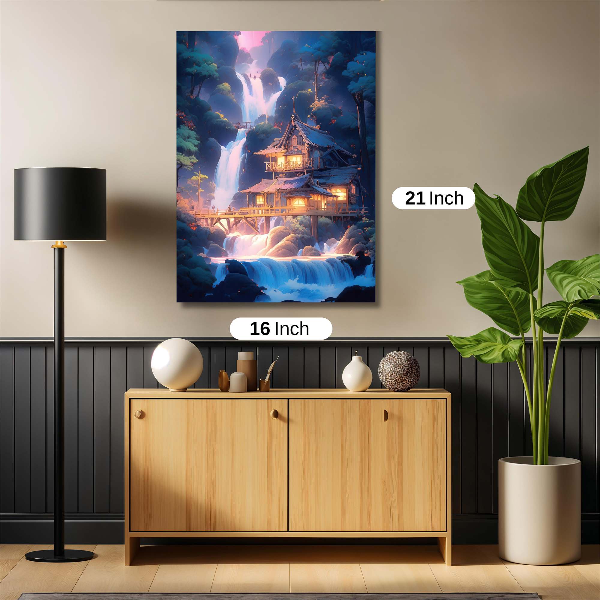 Waterfall Serenity Safe Wall Magnetic / M