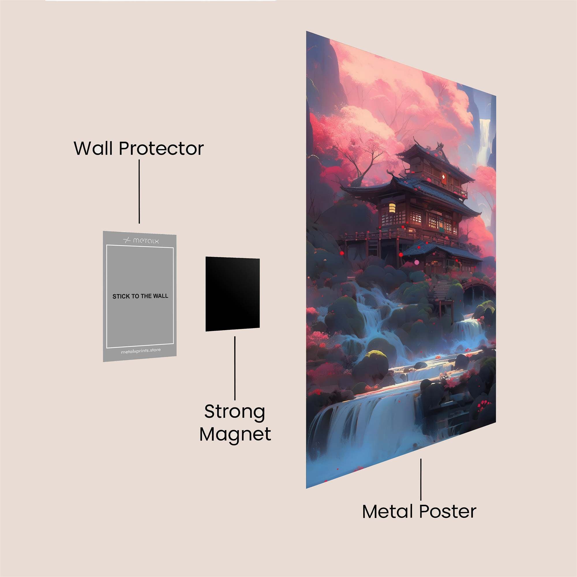 Pagoda Dreamscape Safe Wall Magnetic / M