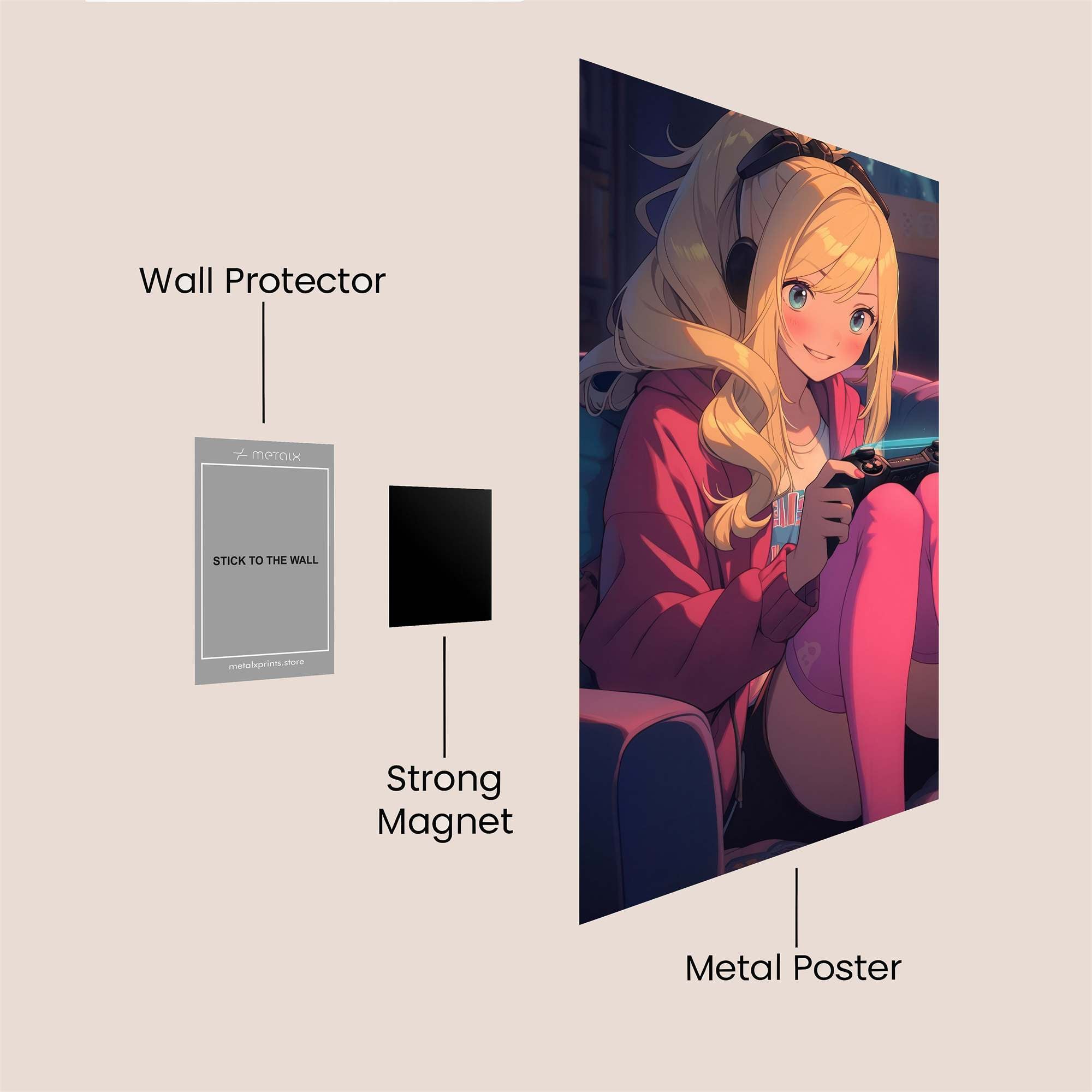 Gamer Bliss Safe Wall Magnetic / M