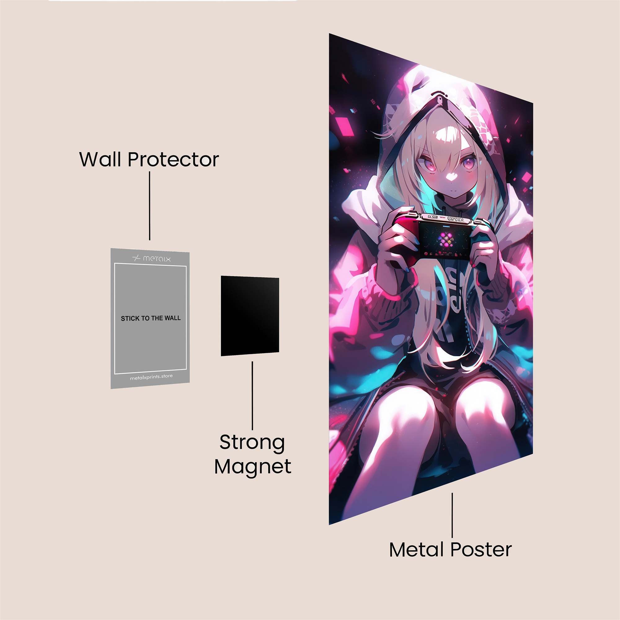 Gamer Glow Safe Wall Magnetic / M