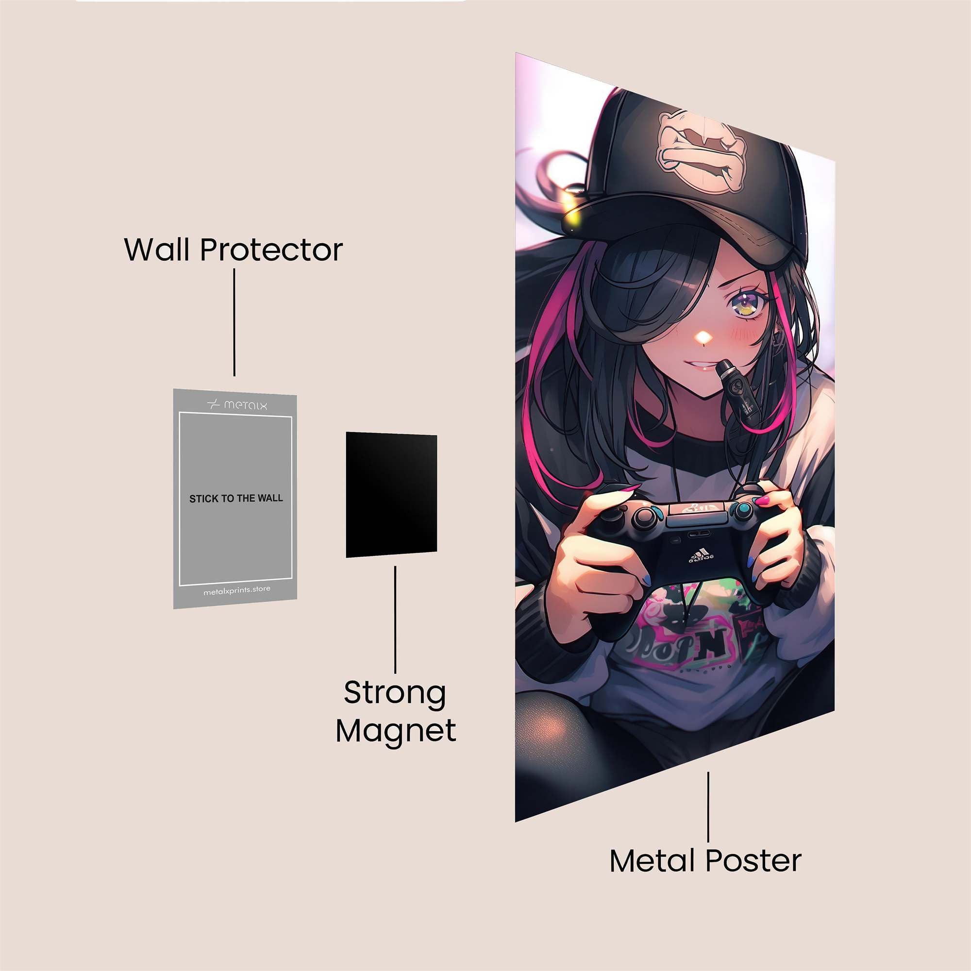 GamerVibes Safe Wall Magnetic / M