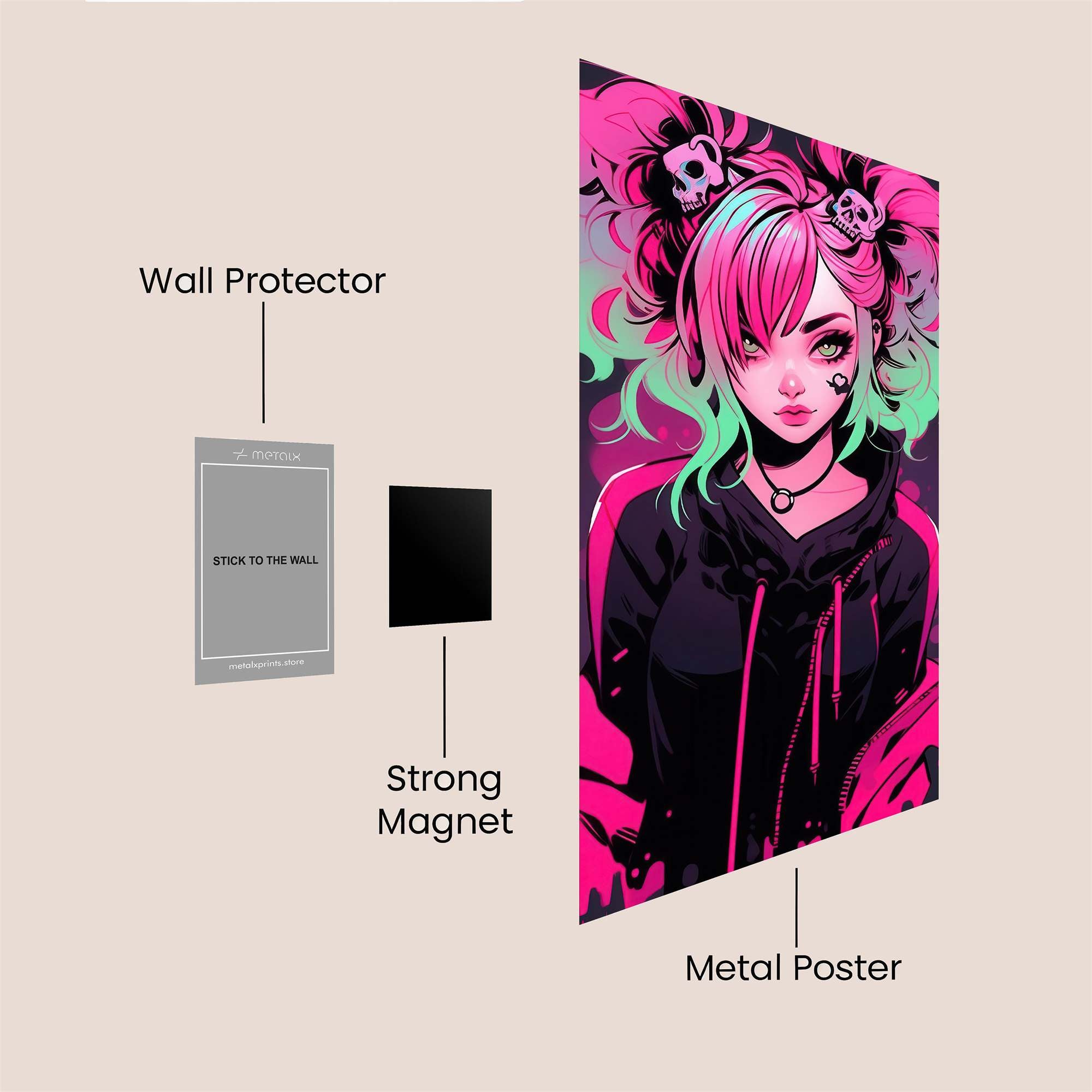 Neon Rebel Safe Wall Magnetic / M