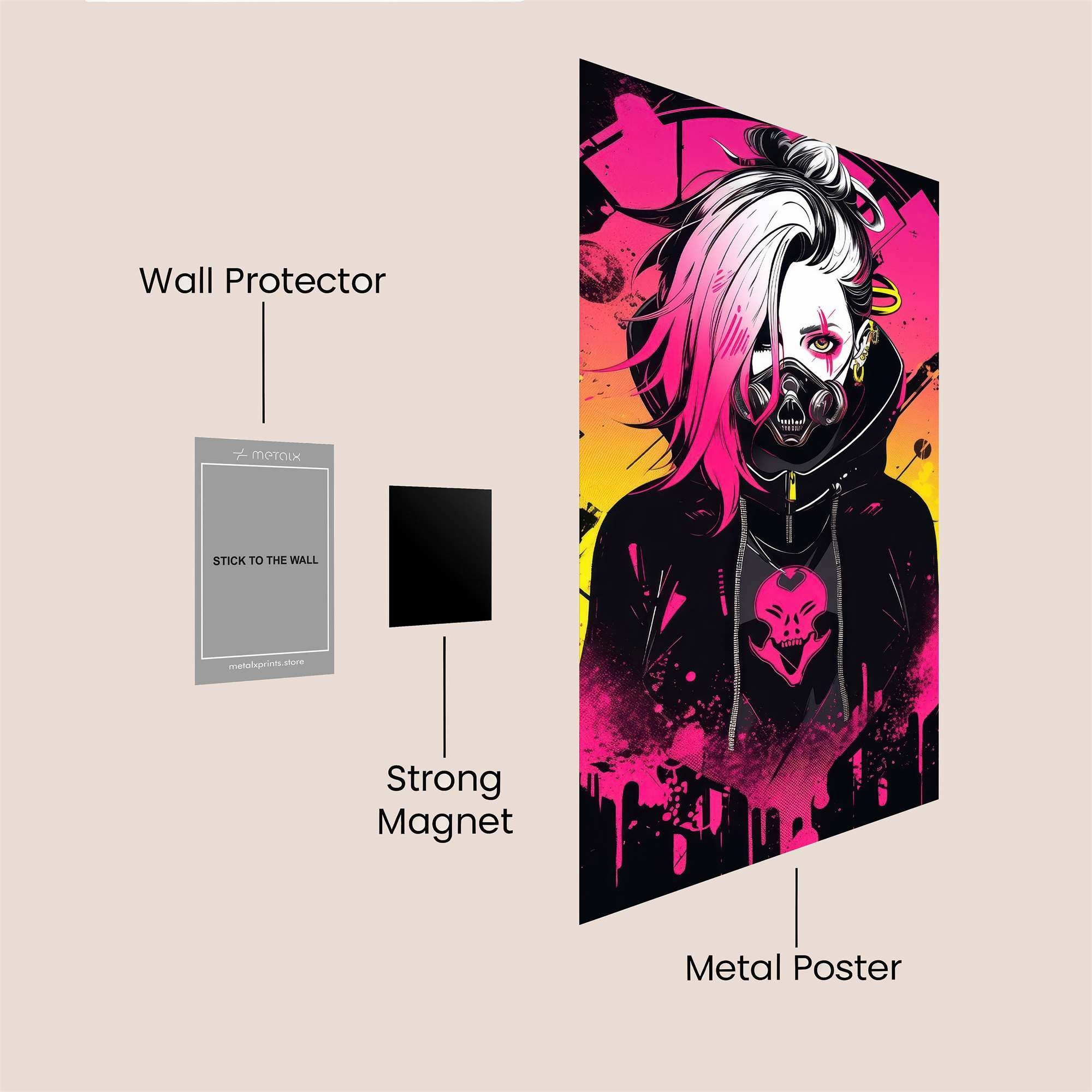 Cyberpunk Rebel Safe Wall Magnetic / M