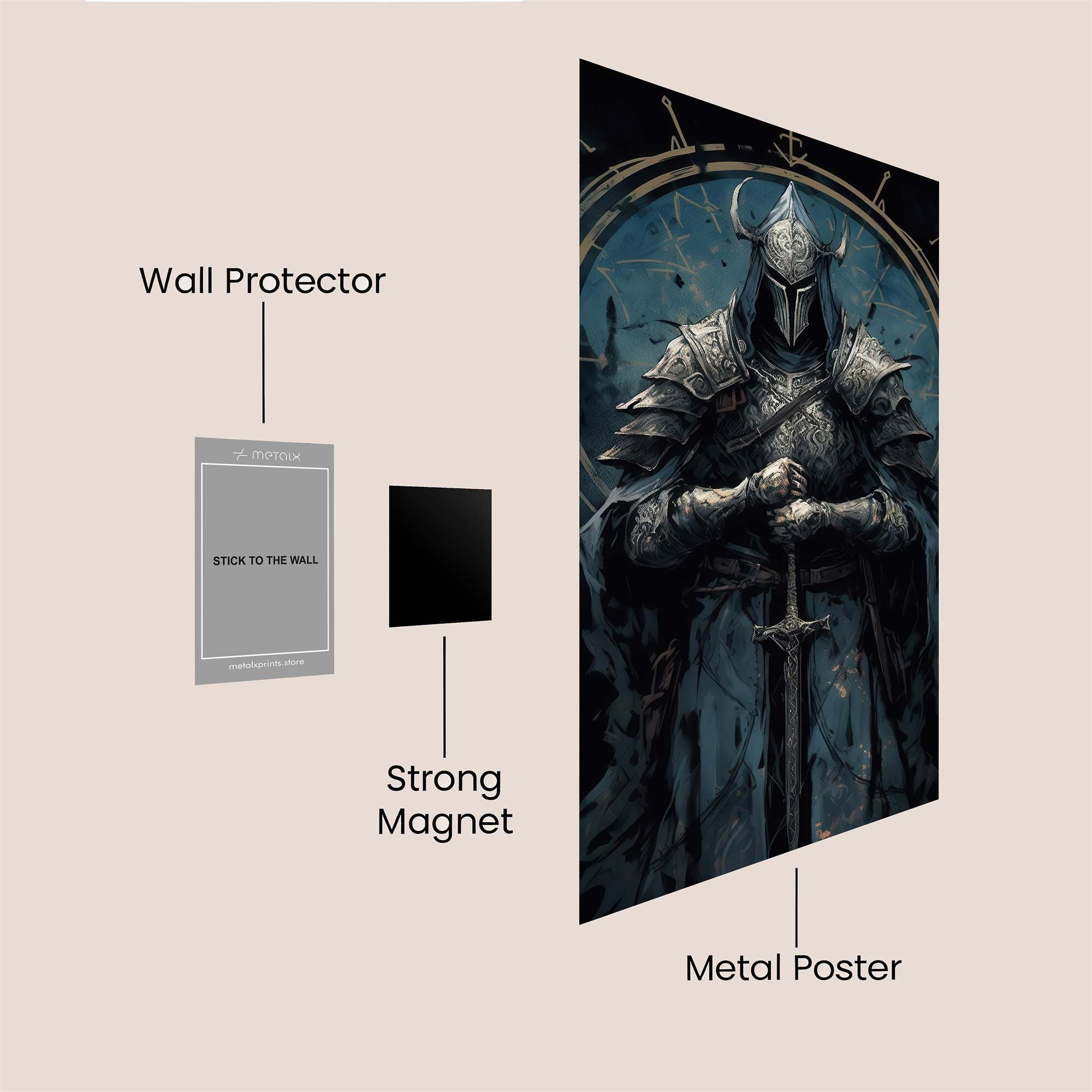 Knight Gloom Safe Wall Magnetic / M