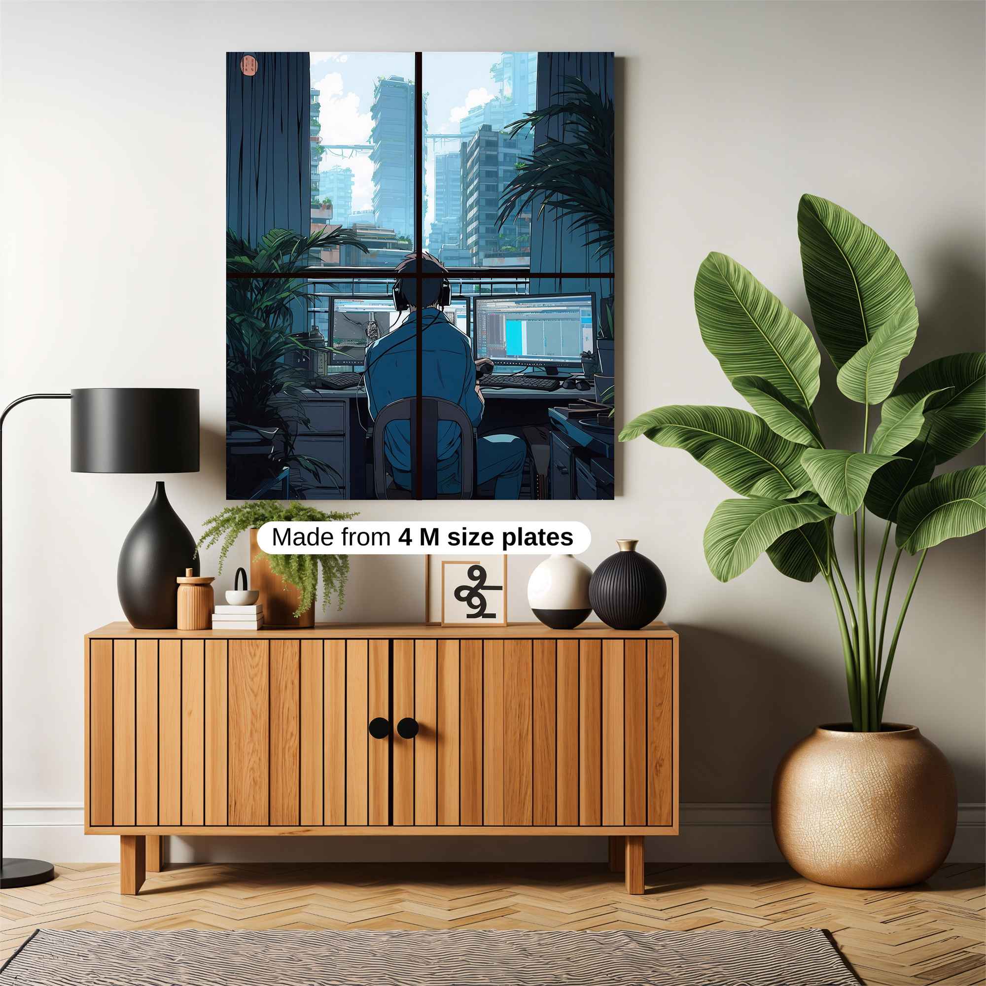 Cityscape Serenity Safe Wall Magnetic / M