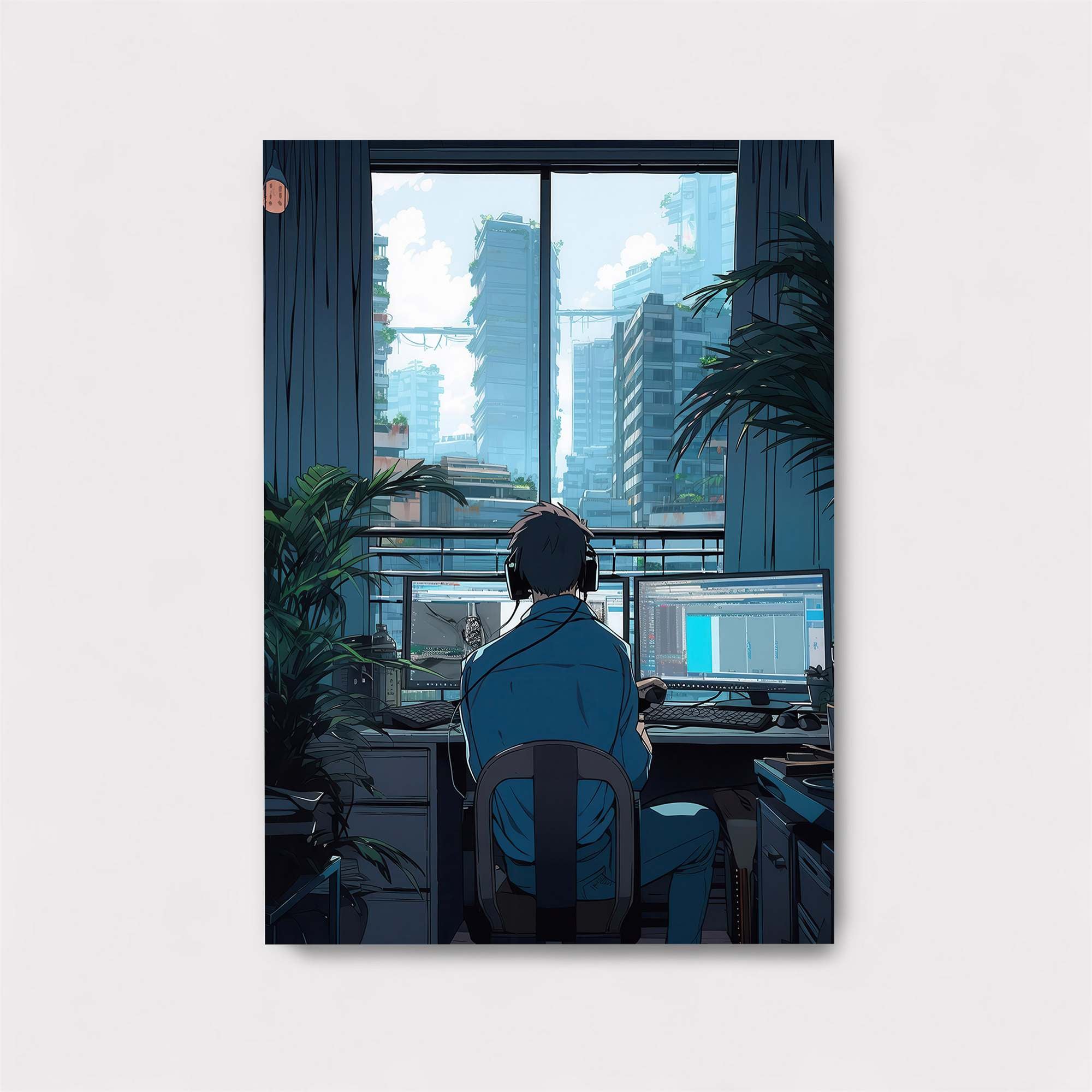 Cityscape Serenity Safe Wall Magnetic / M