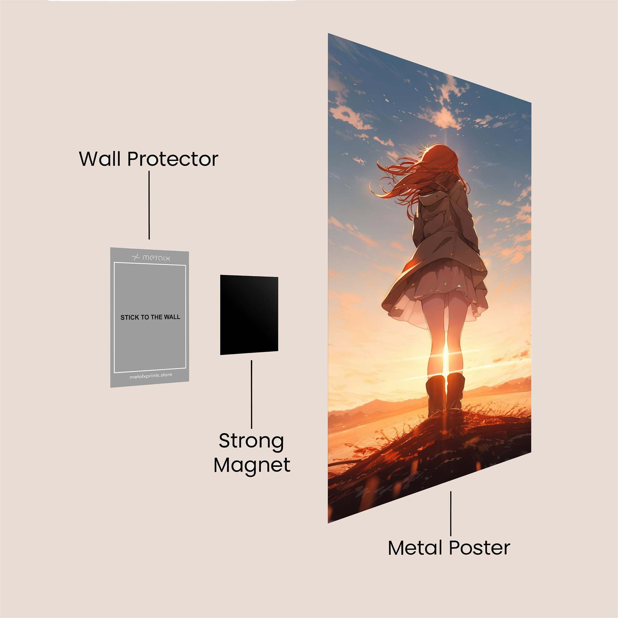 Sunset Serenity Safe Wall Magnetic / M