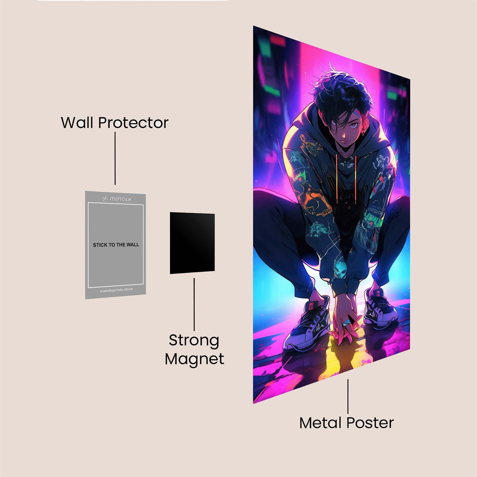 Neon Rebel Safe Wall Magnetic / M