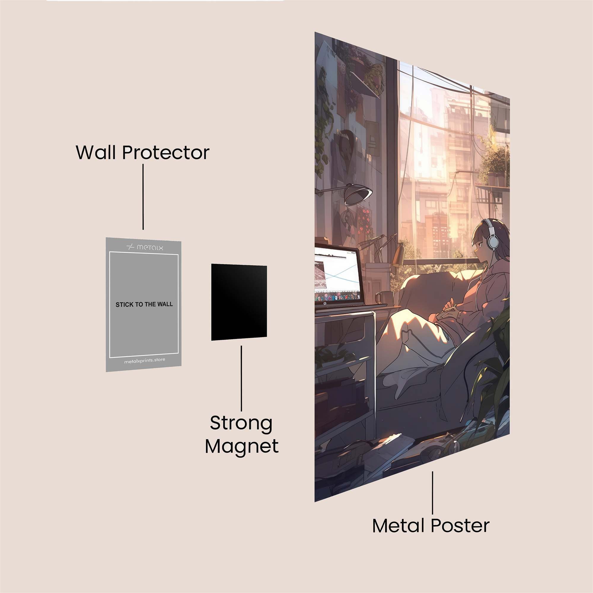 Sunlit Serenity Safe Wall Magnetic / M