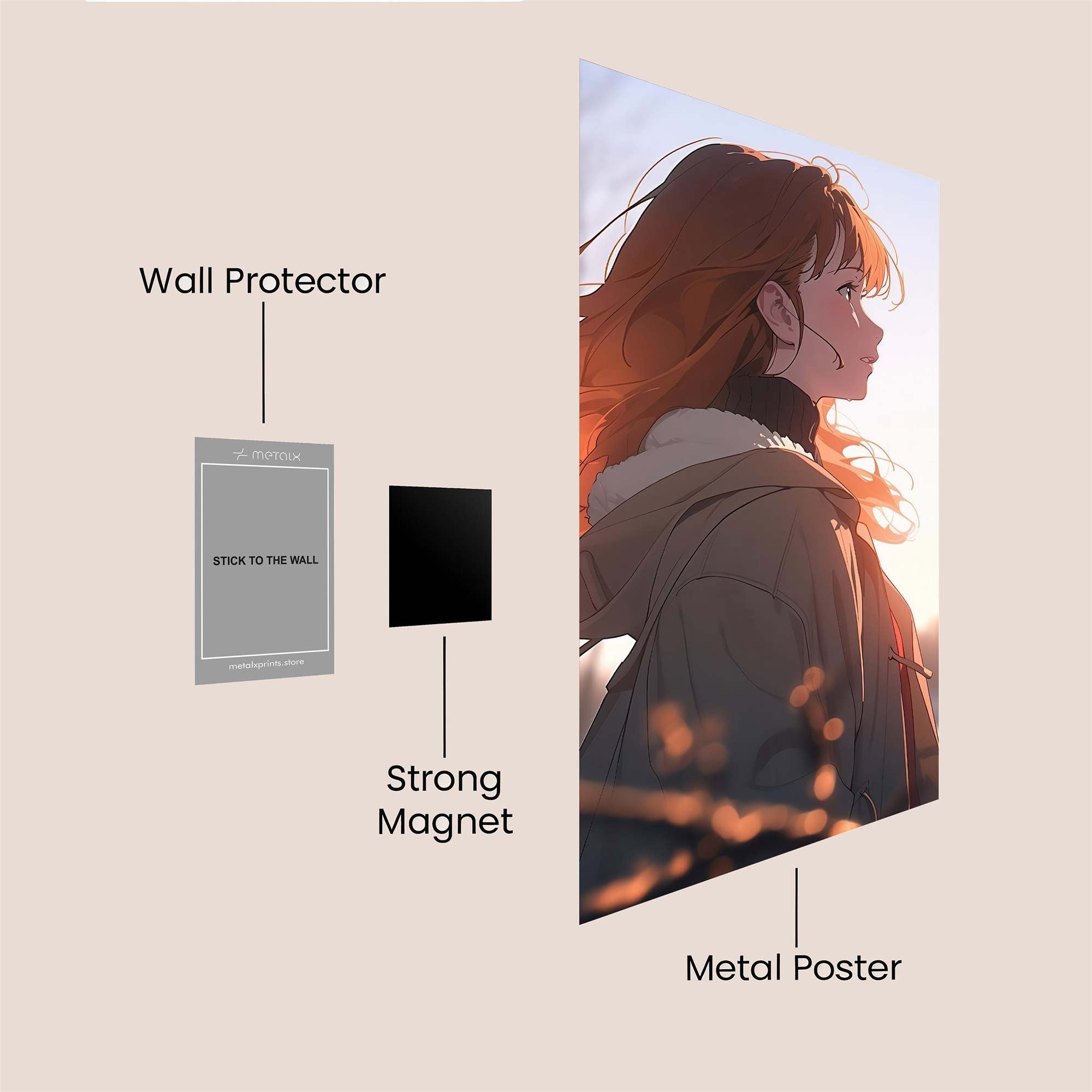 Sunset Serenity Safe Wall Magnetic / M