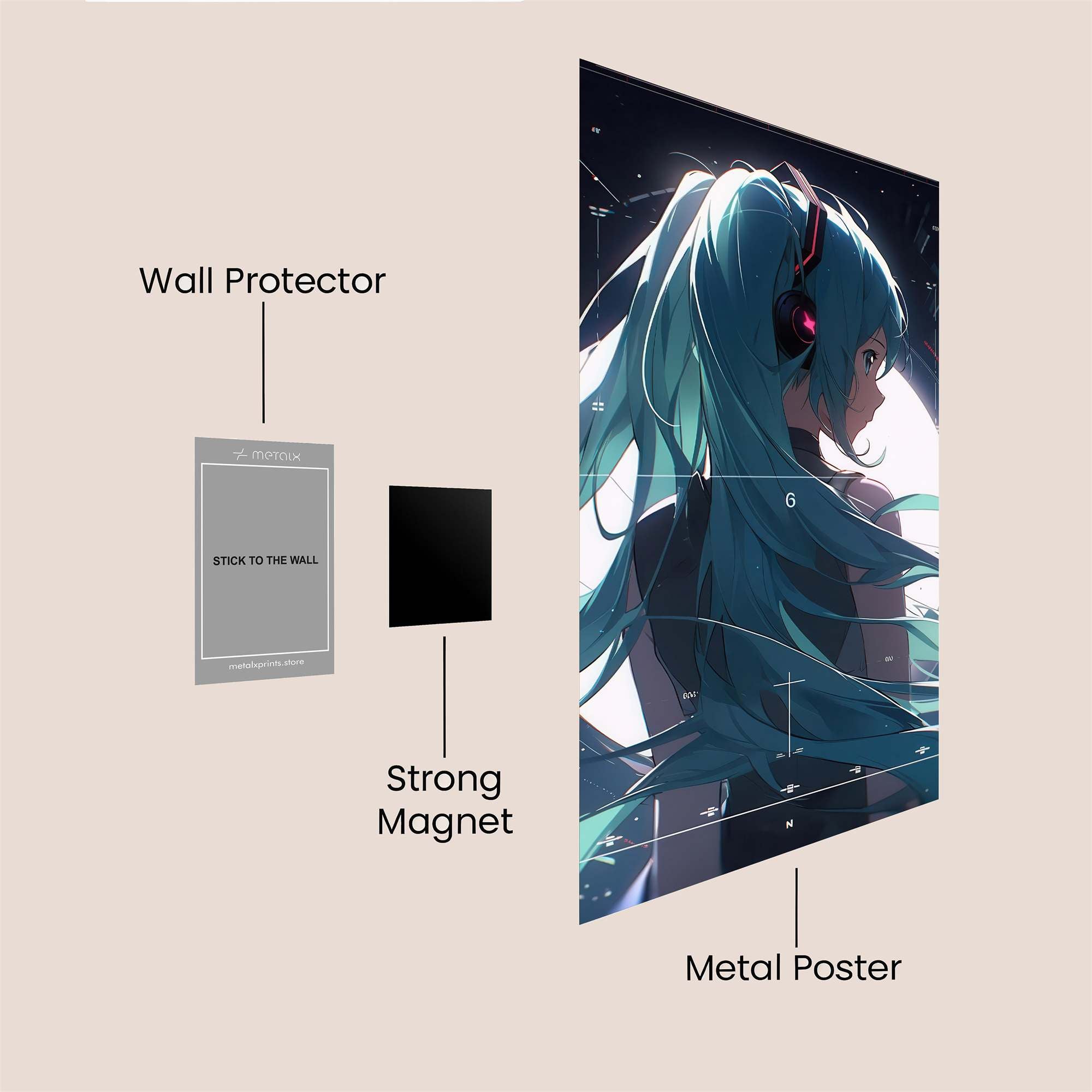 Hatsune Dreamer Safe Wall Magnetic / M