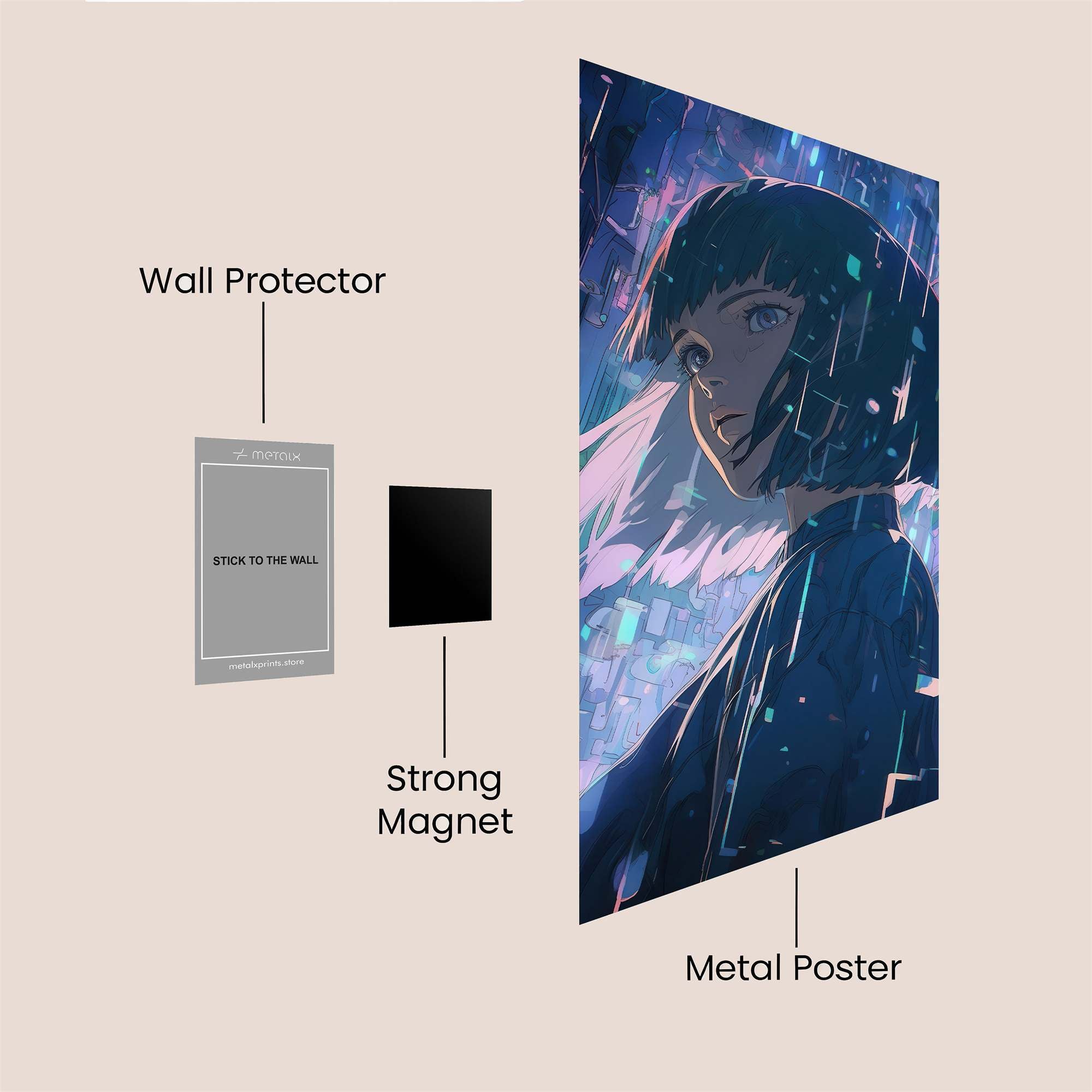 Rain Serenity Safe Wall Magnetic / M