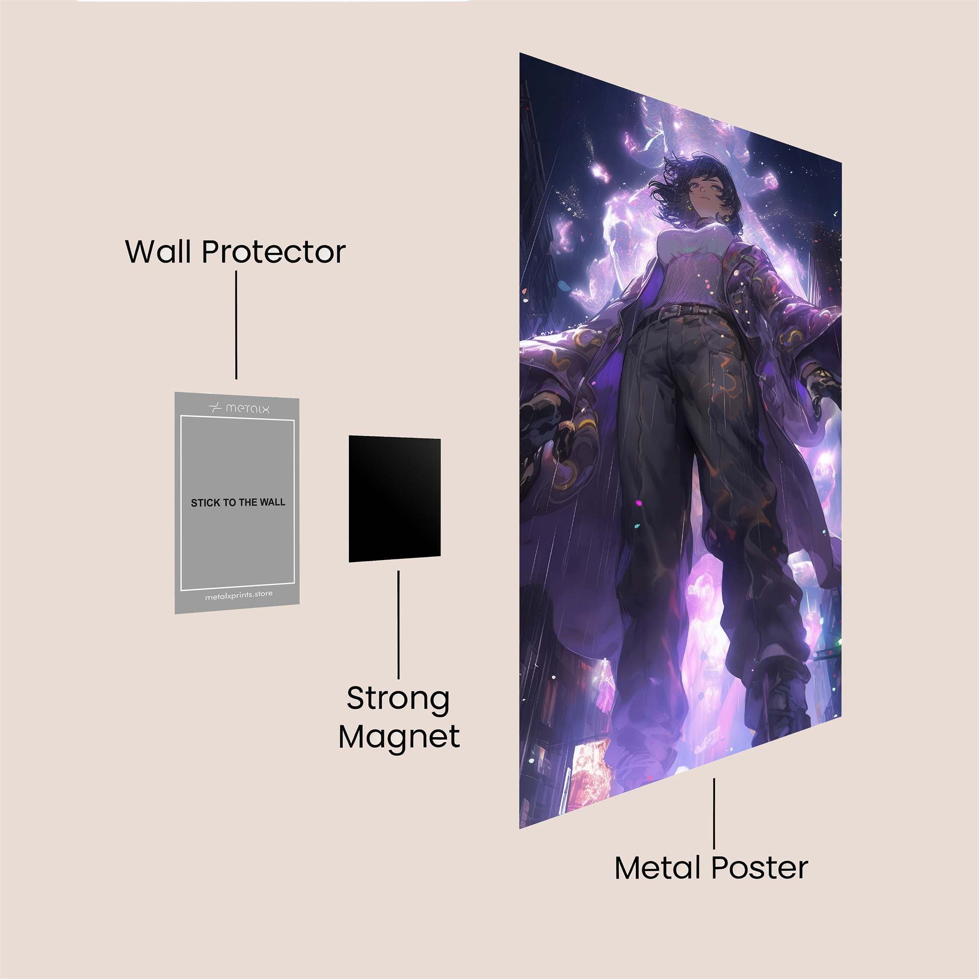 Neon Ascension Safe Wall Magnetic / M