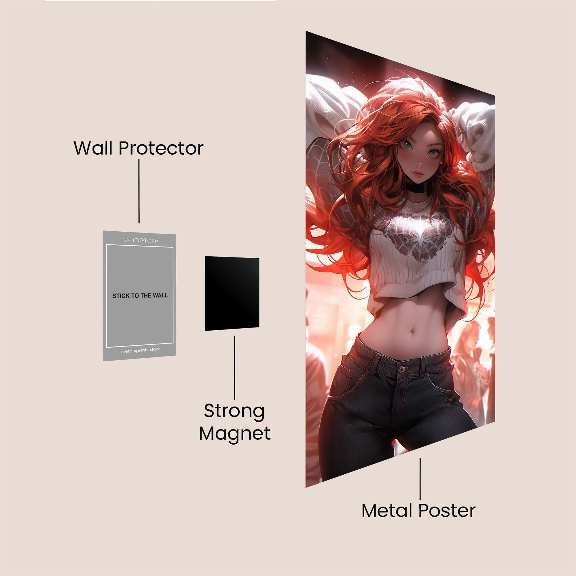 Fiery Seductress Safe Wall Magnetic / M