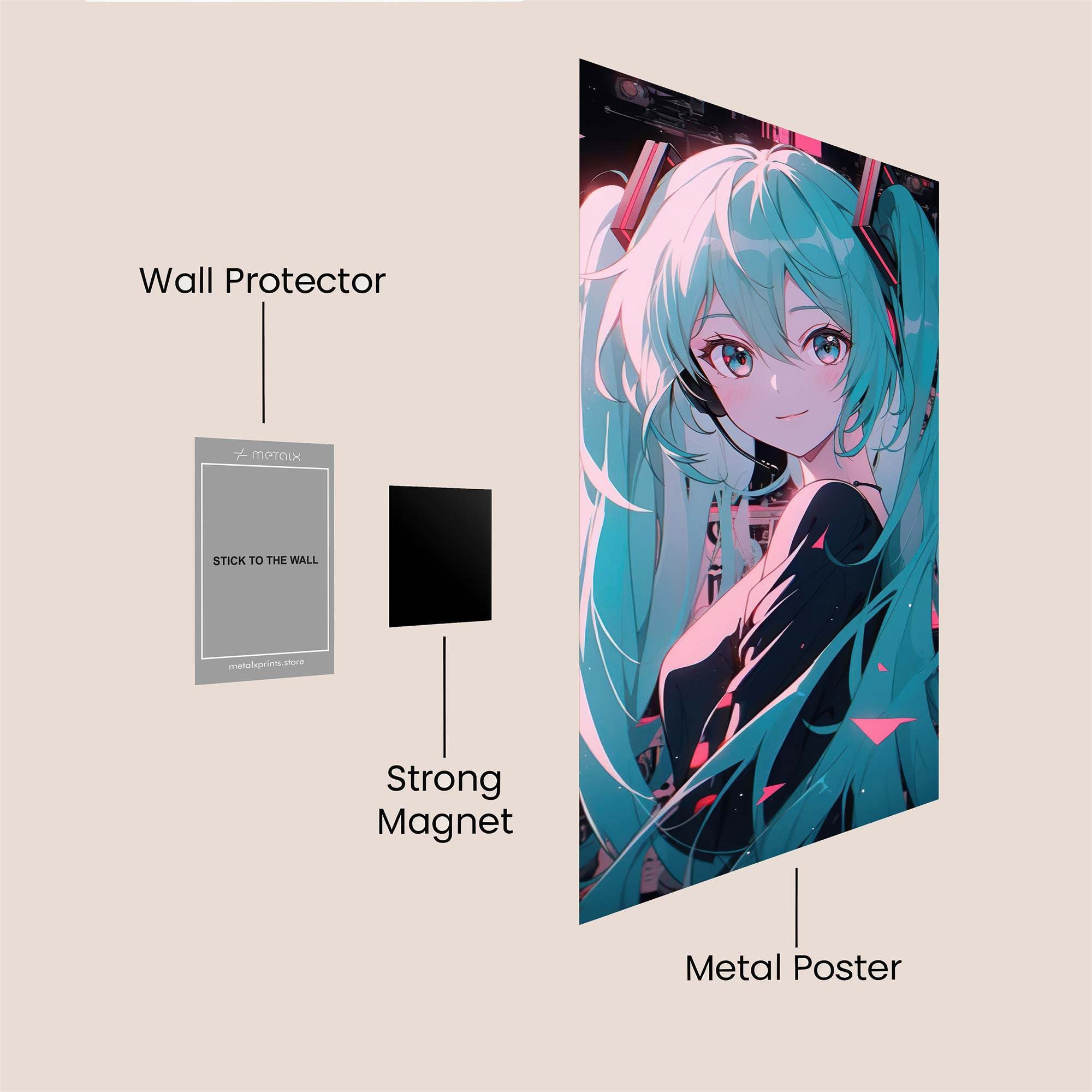 Hatsune Harmony Safe Wall Magnetic / M