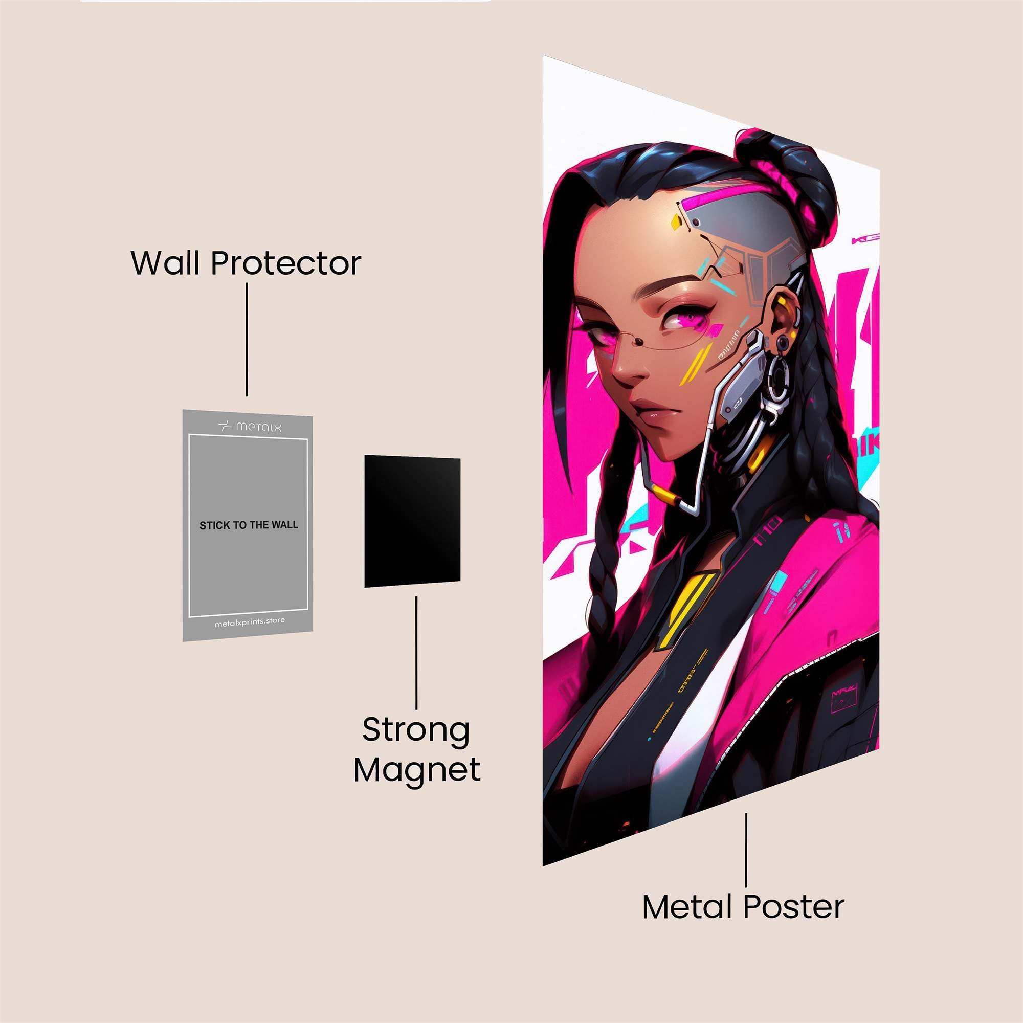 Cyberpunk Vibe Safe Wall Magnetic / M