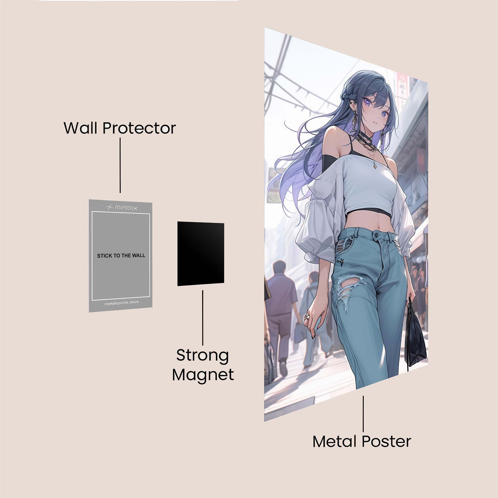 Violet Serenity Safe Wall Magnetic / M