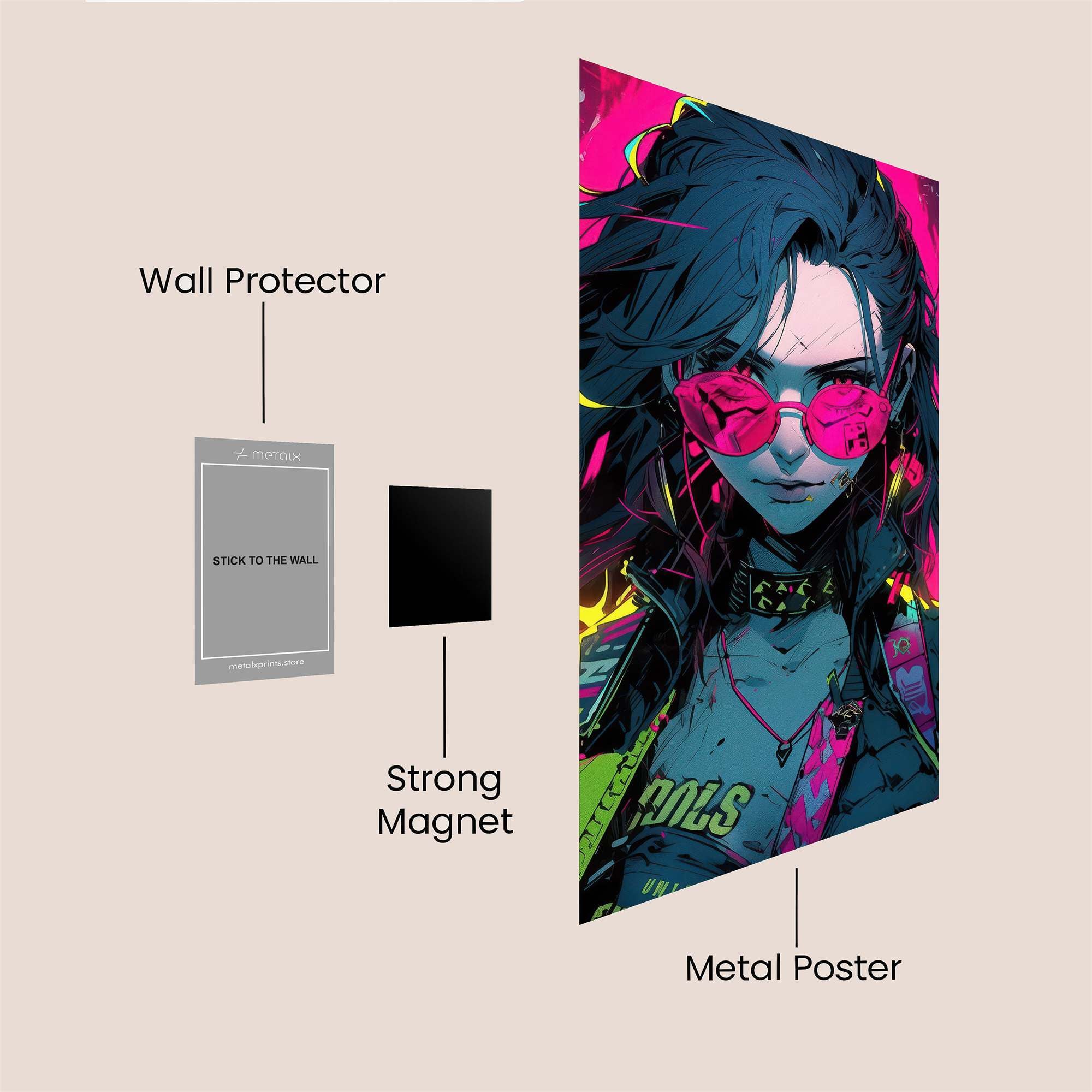 Cyberpunk Vibe Safe Wall Magnetic / M