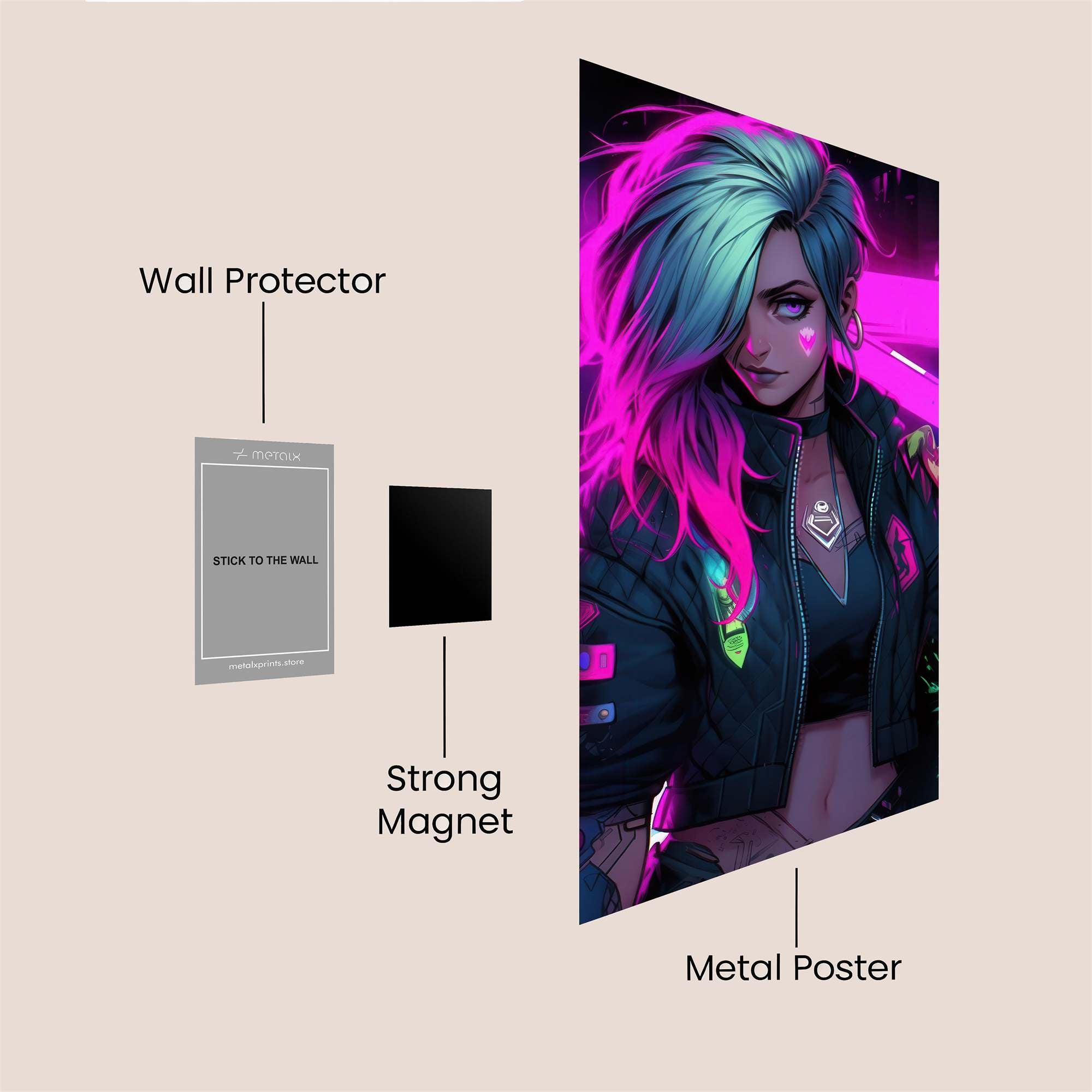 Neon Rebel Safe Wall Magnetic / M