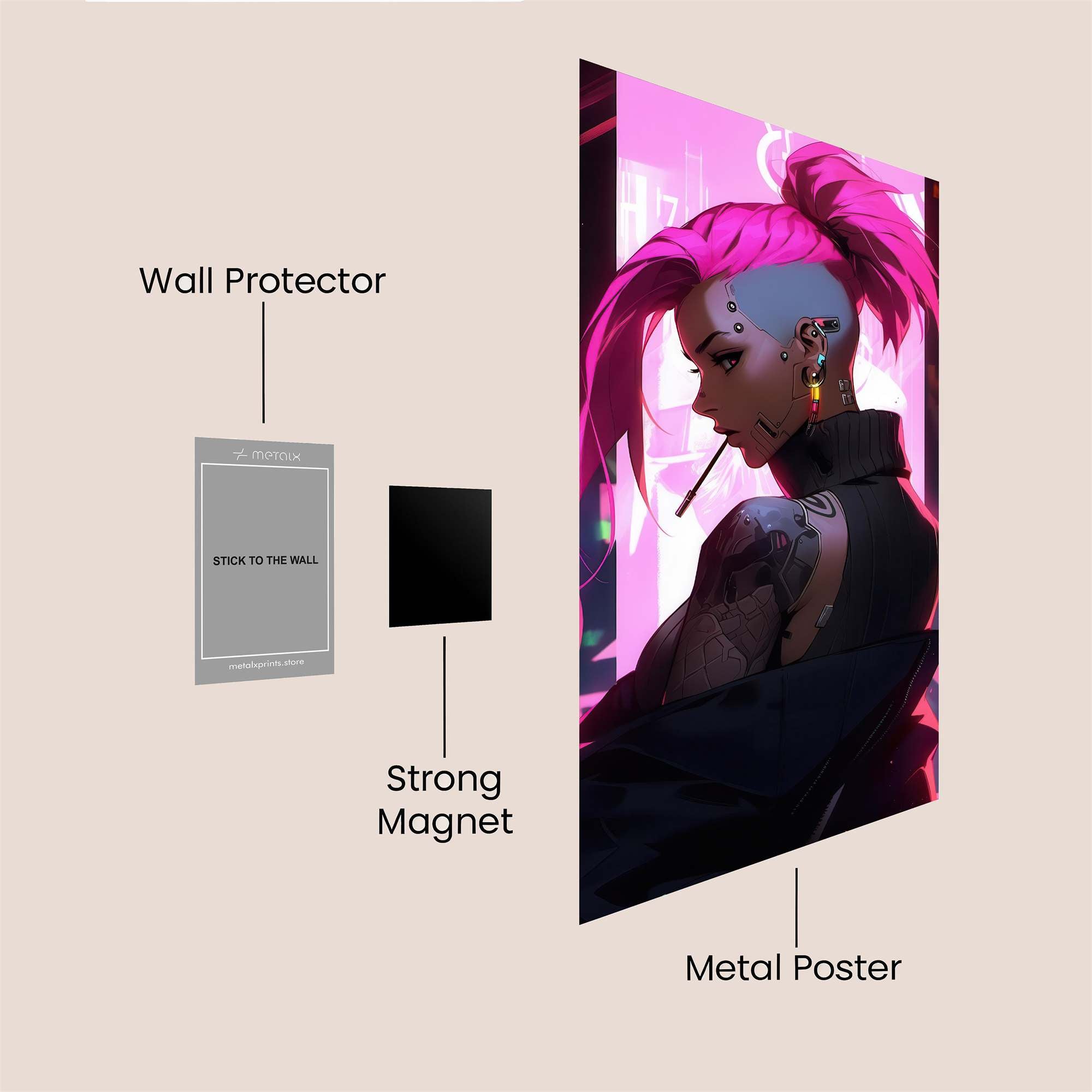 Cyber Rebel Safe Wall Magnetic / M