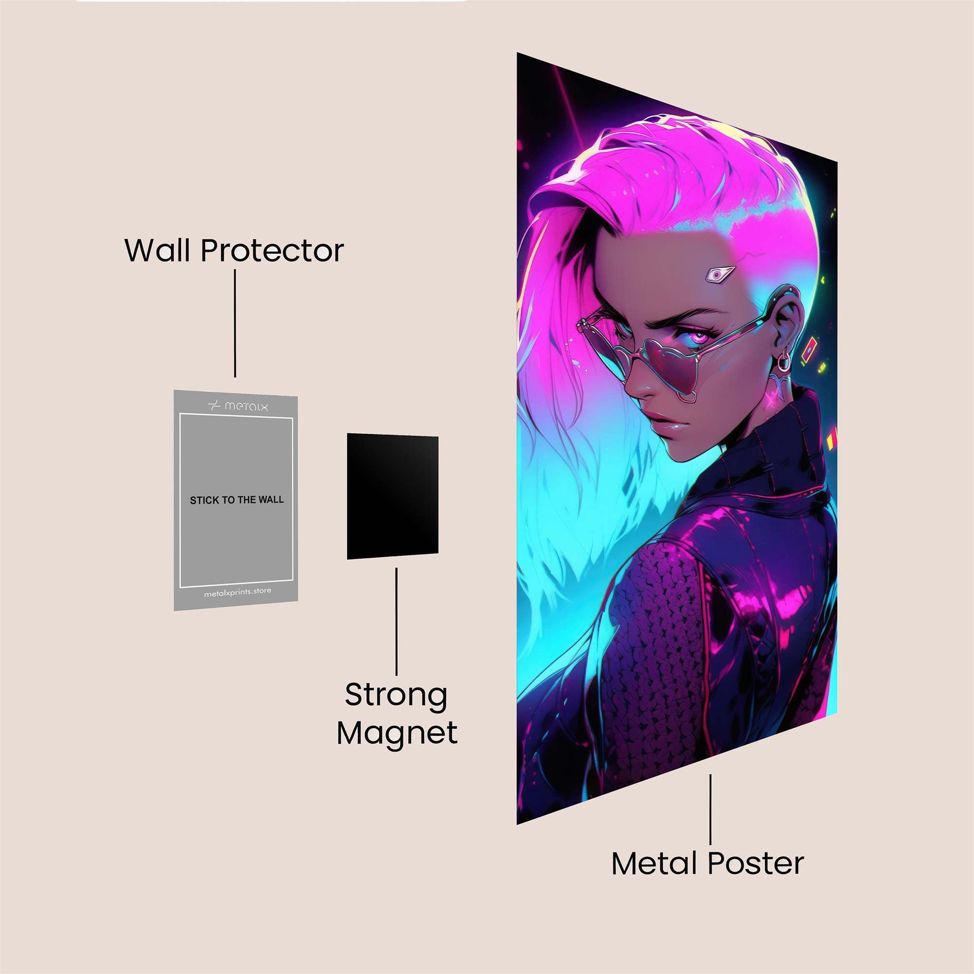 Neon Enigma Safe Wall Magnetic / M