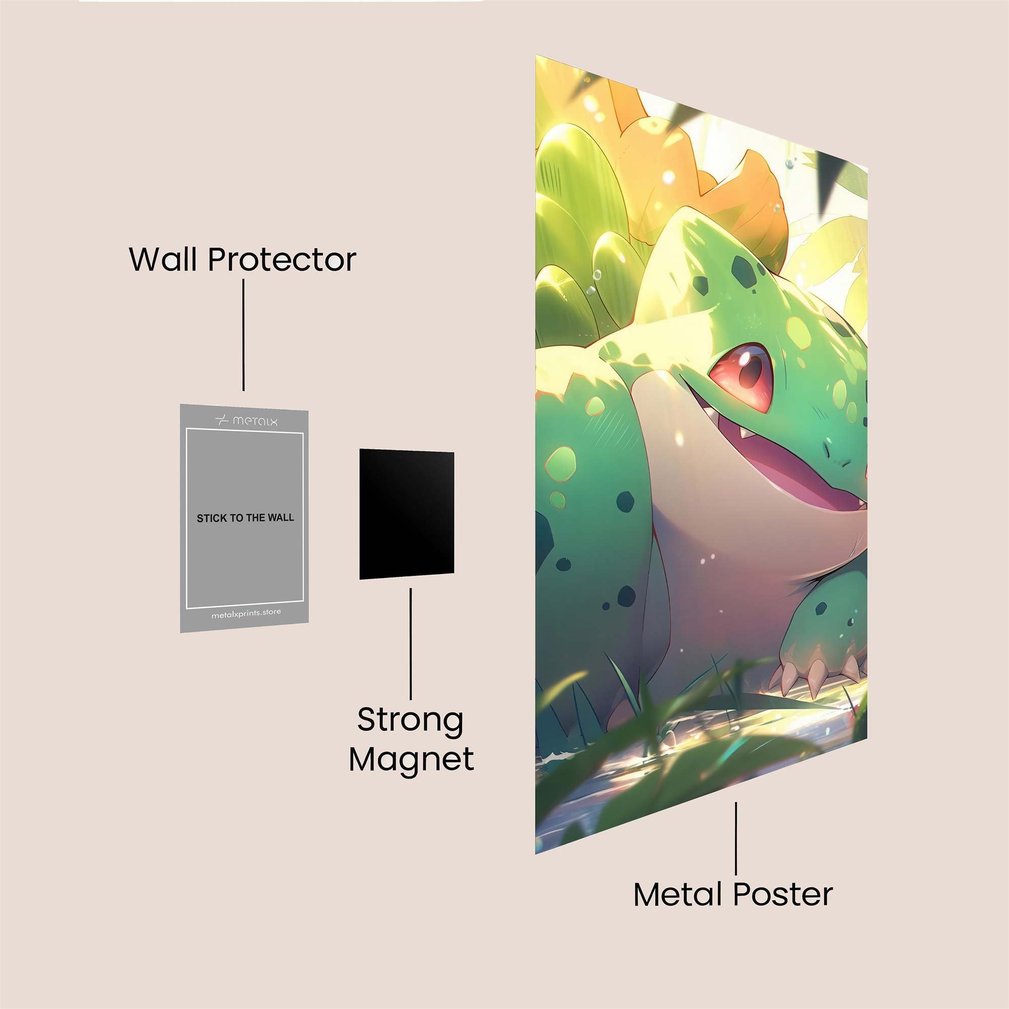 Venusaur Vibrant Safe Wall Magnetic / M