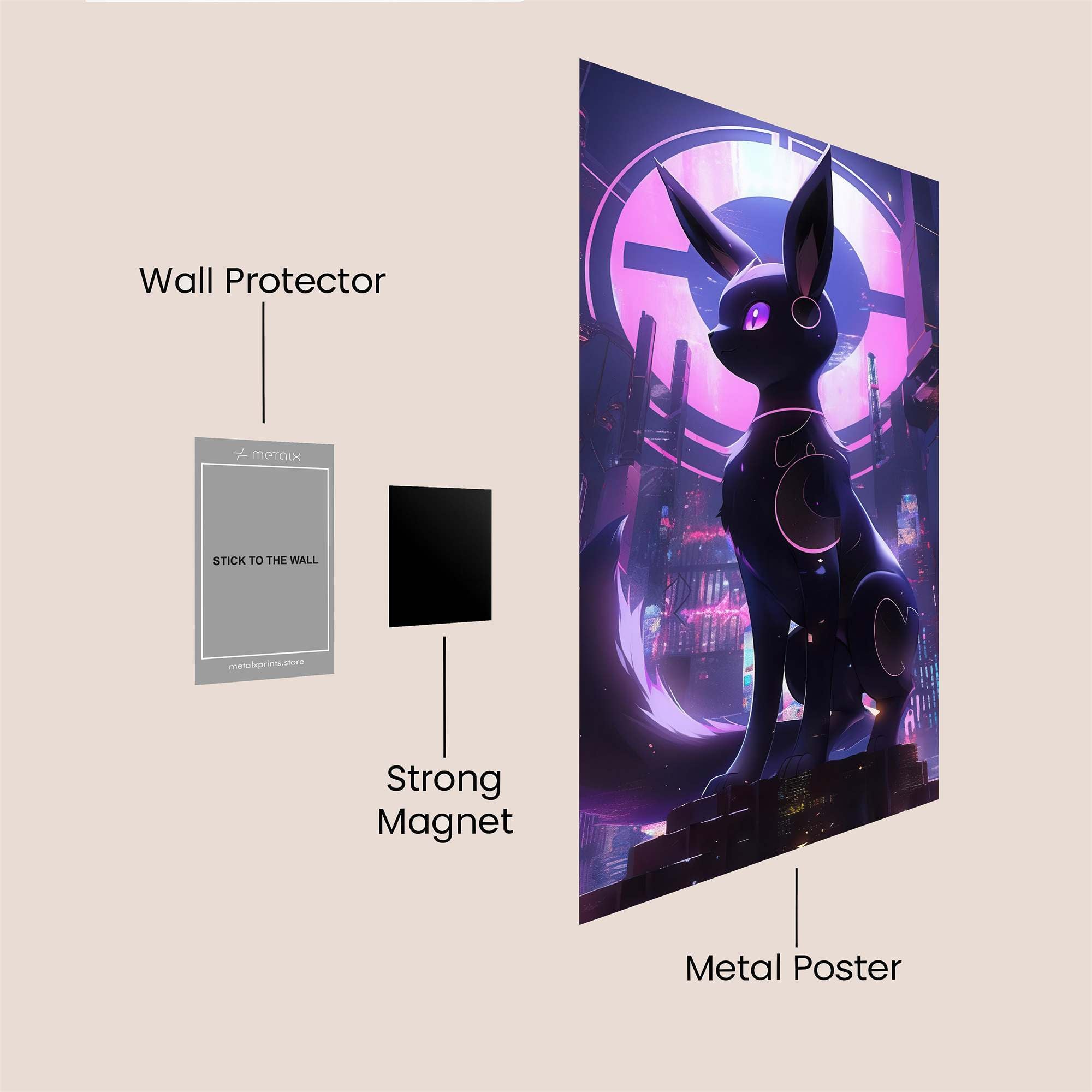 Umbreon Neon Safe Wall Magnetic / M