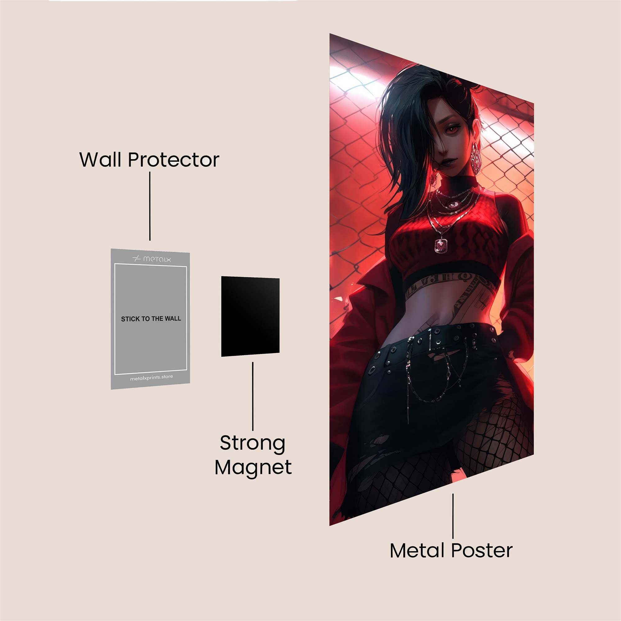 Cyberpunk Vibe Safe Wall Magnetic / M