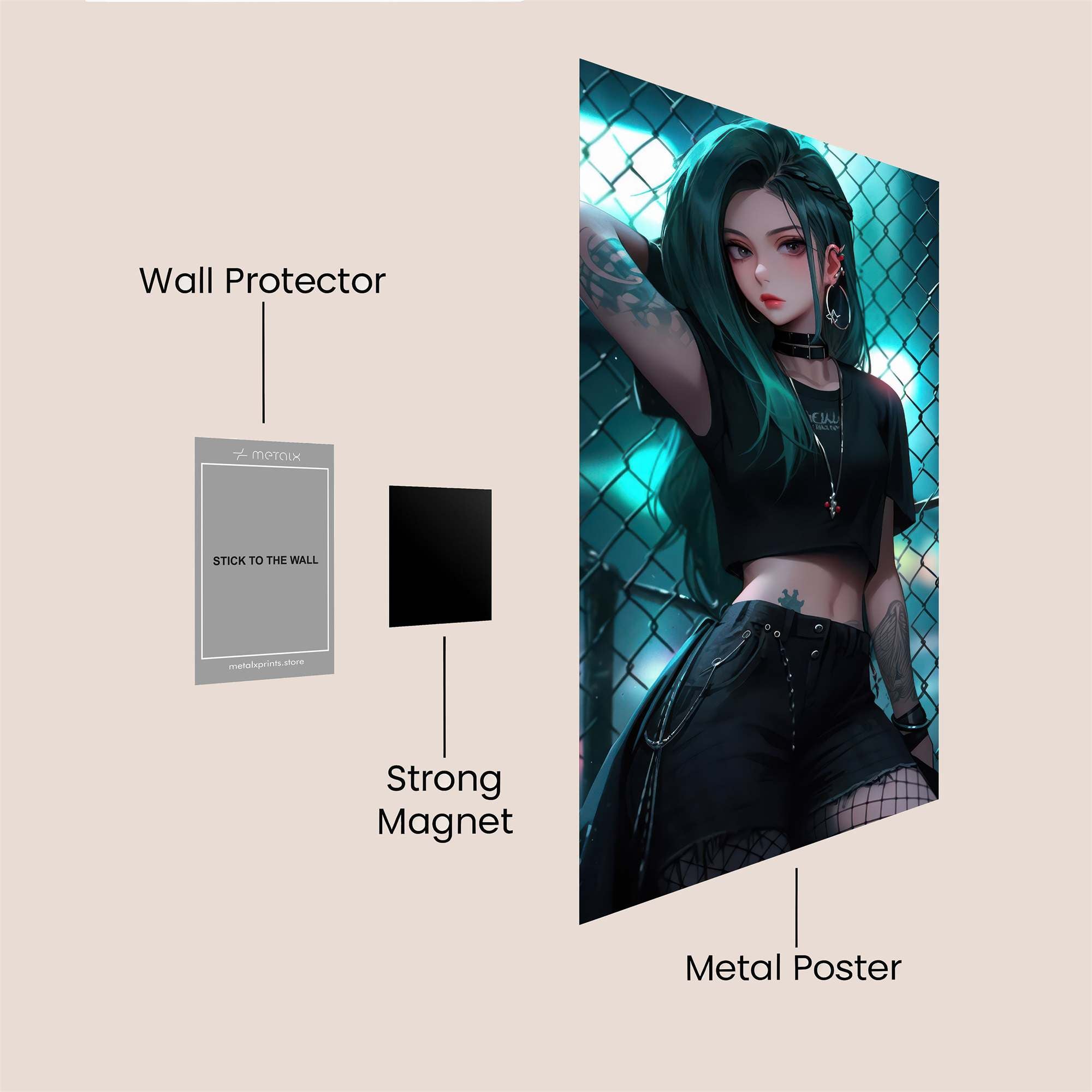 Neon Rebel Safe Wall Magnetic / M