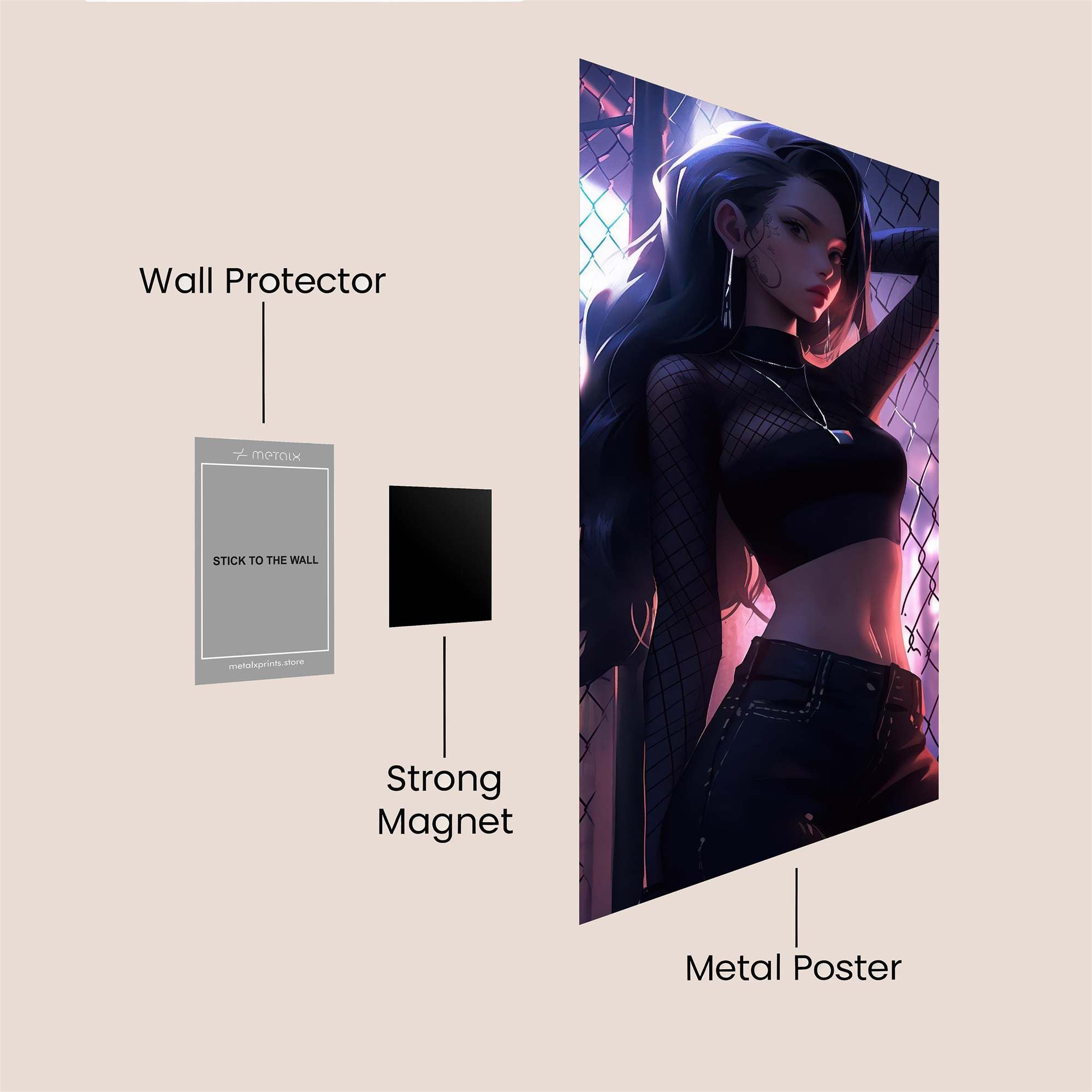 Neon Enigma Safe Wall Magnetic / M