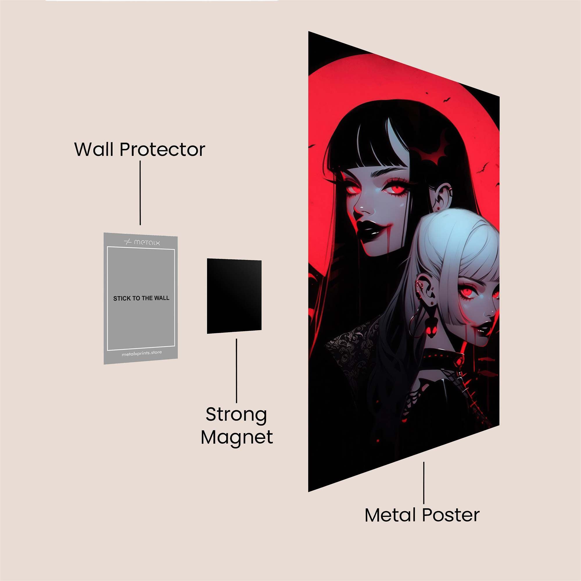 Vampire Elegance Safe Wall Magnetic / M