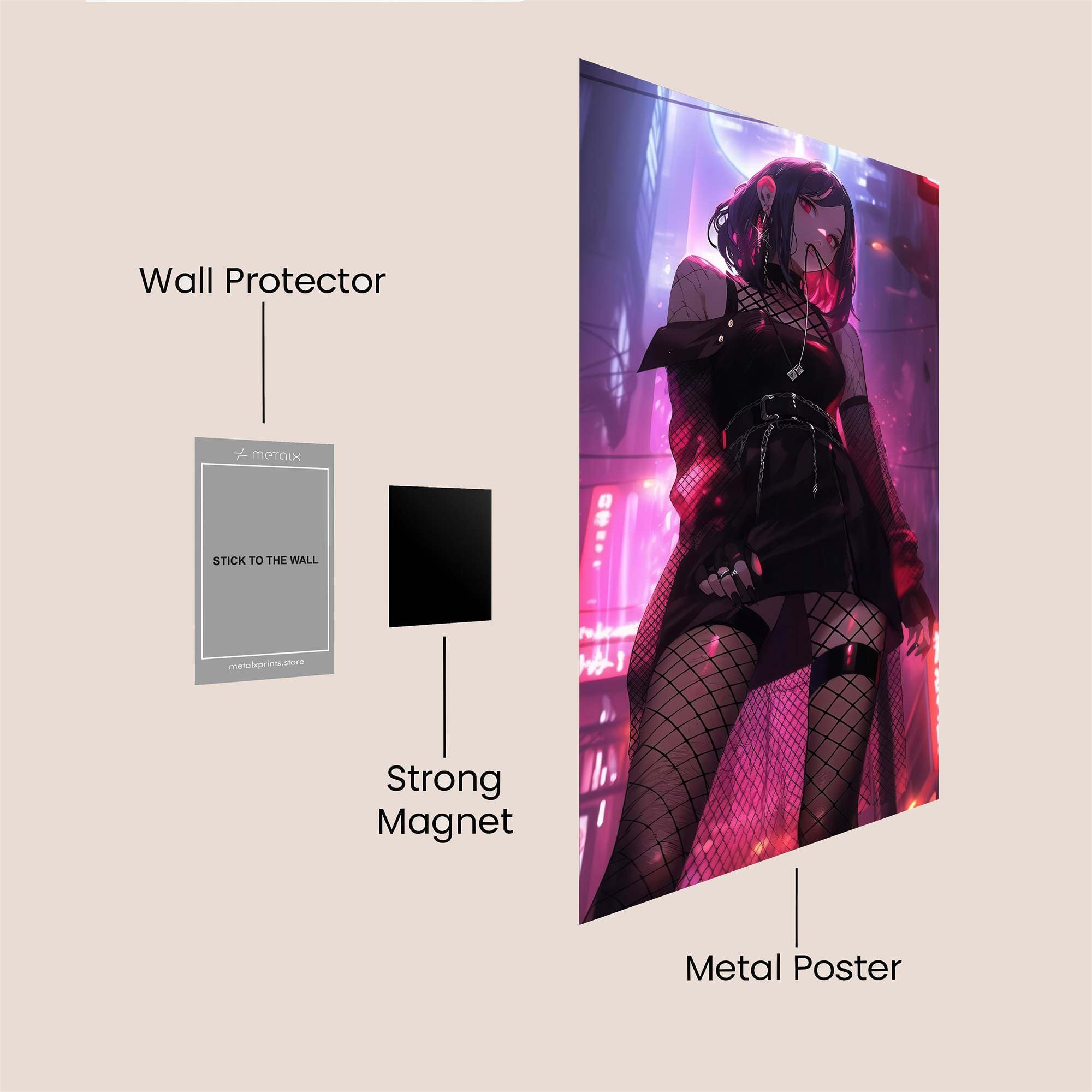 Cyberpunk Rebel Safe Wall Magnetic / M