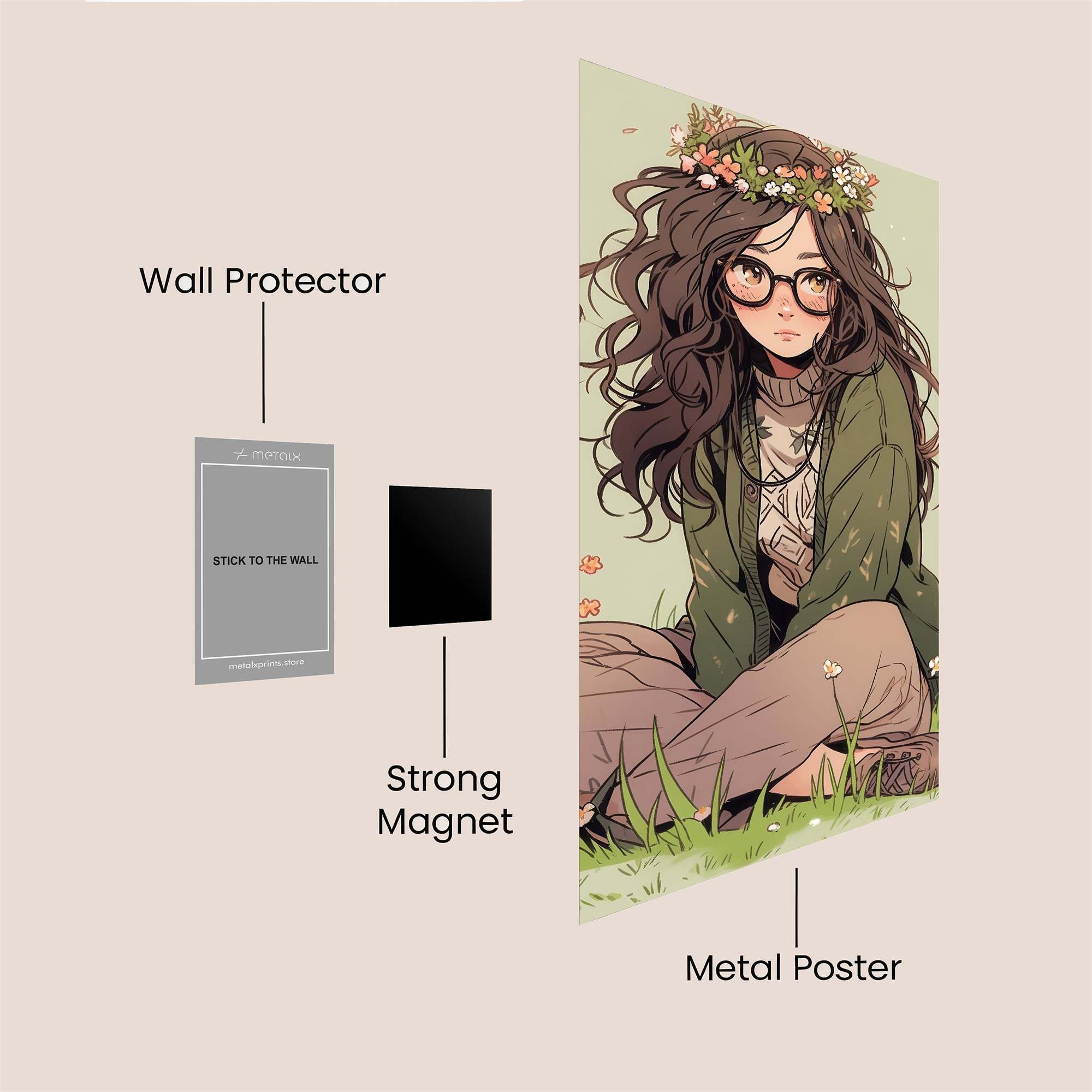 Flowerchild Serenity Safe Wall Magnetic / M