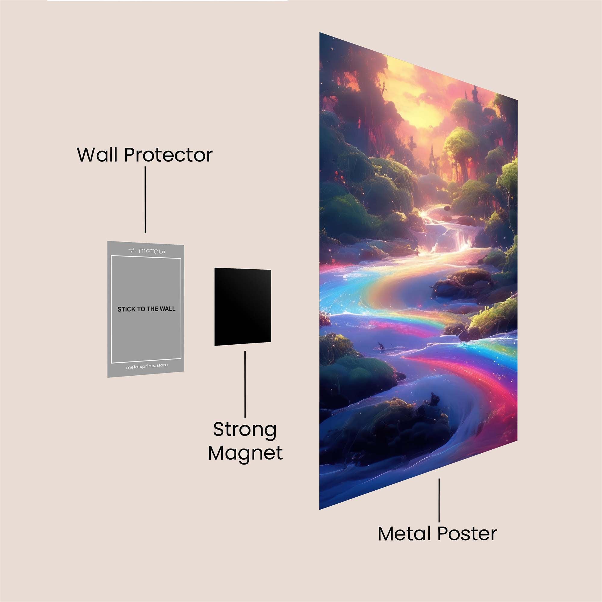 Rainbow Serenity Safe Wall Magnetic / M