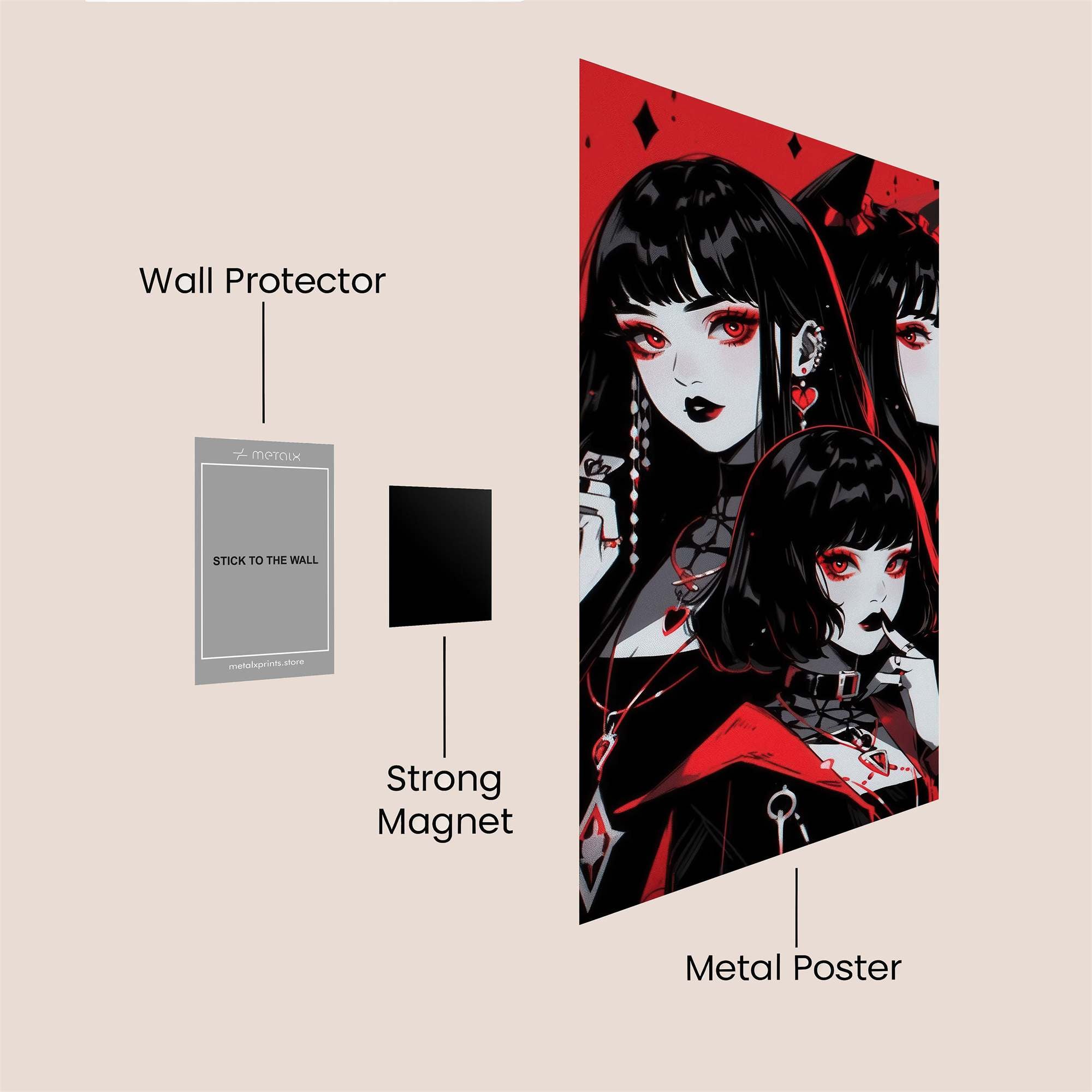 Gothic Elegance Safe Wall Magnetic / M