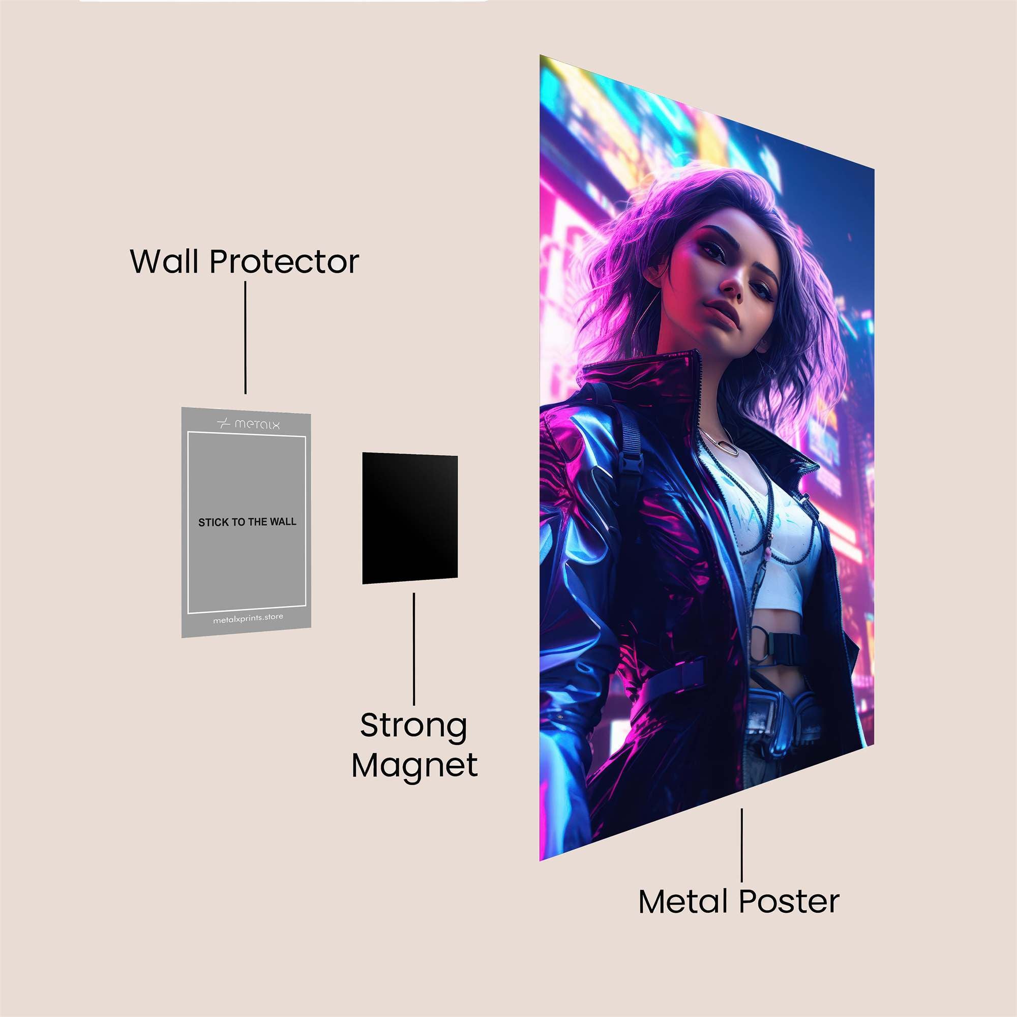 Neon Rebel Safe Wall Magnetic / M