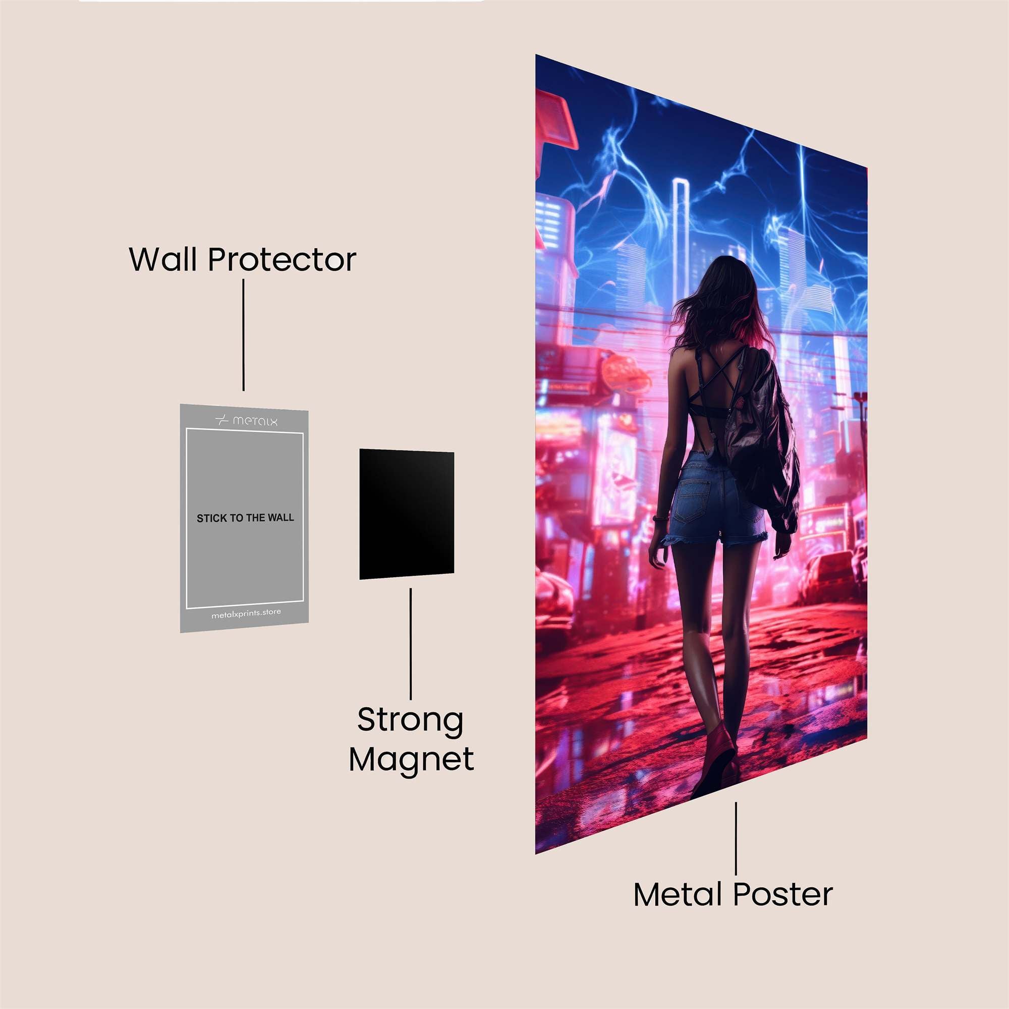 Cyberpunk Wanderer Safe Wall Magnetic / M