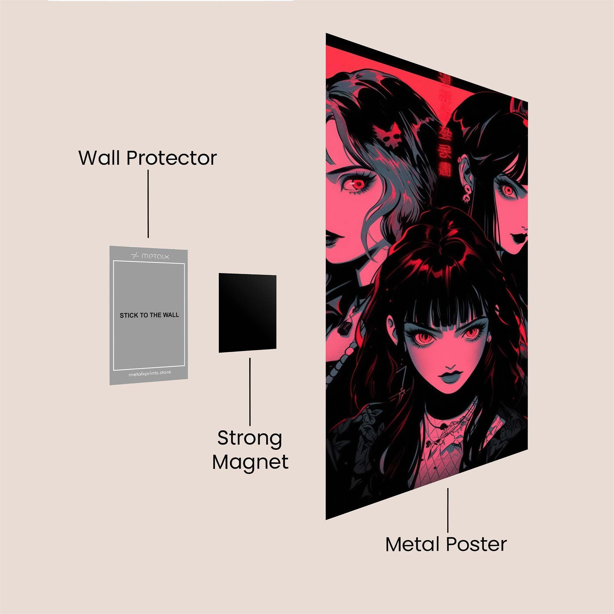 Gothic Elegance Safe Wall Magnetic / M