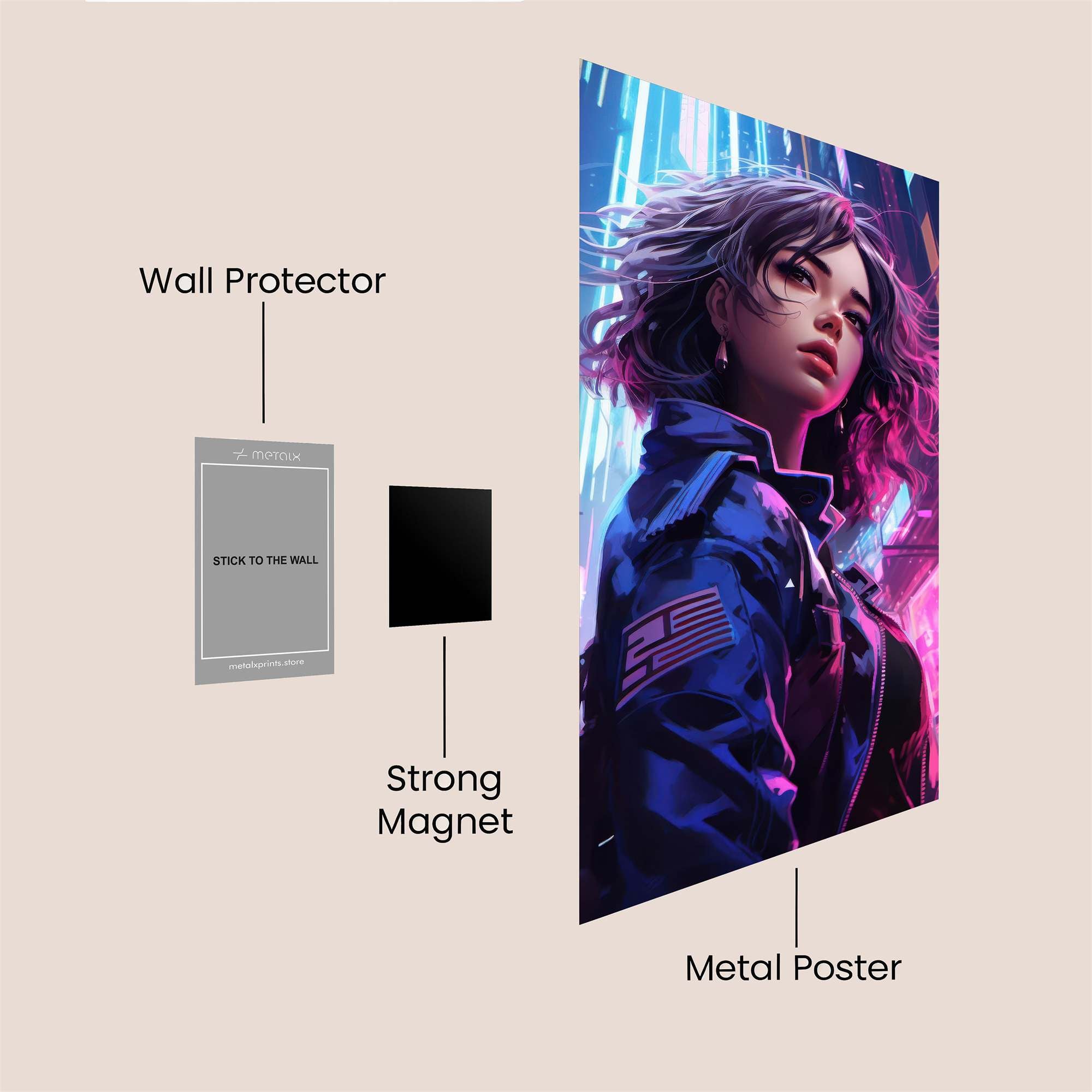 Neon Rebel Safe Wall Magnetic / M