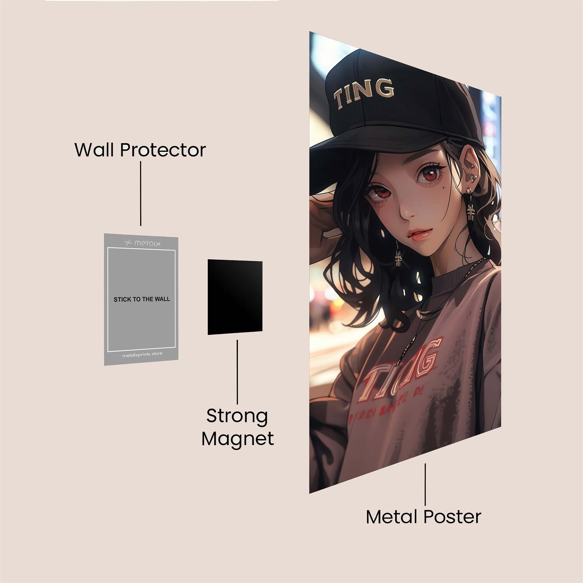 Neon Serenity Safe Wall Magnetic / M