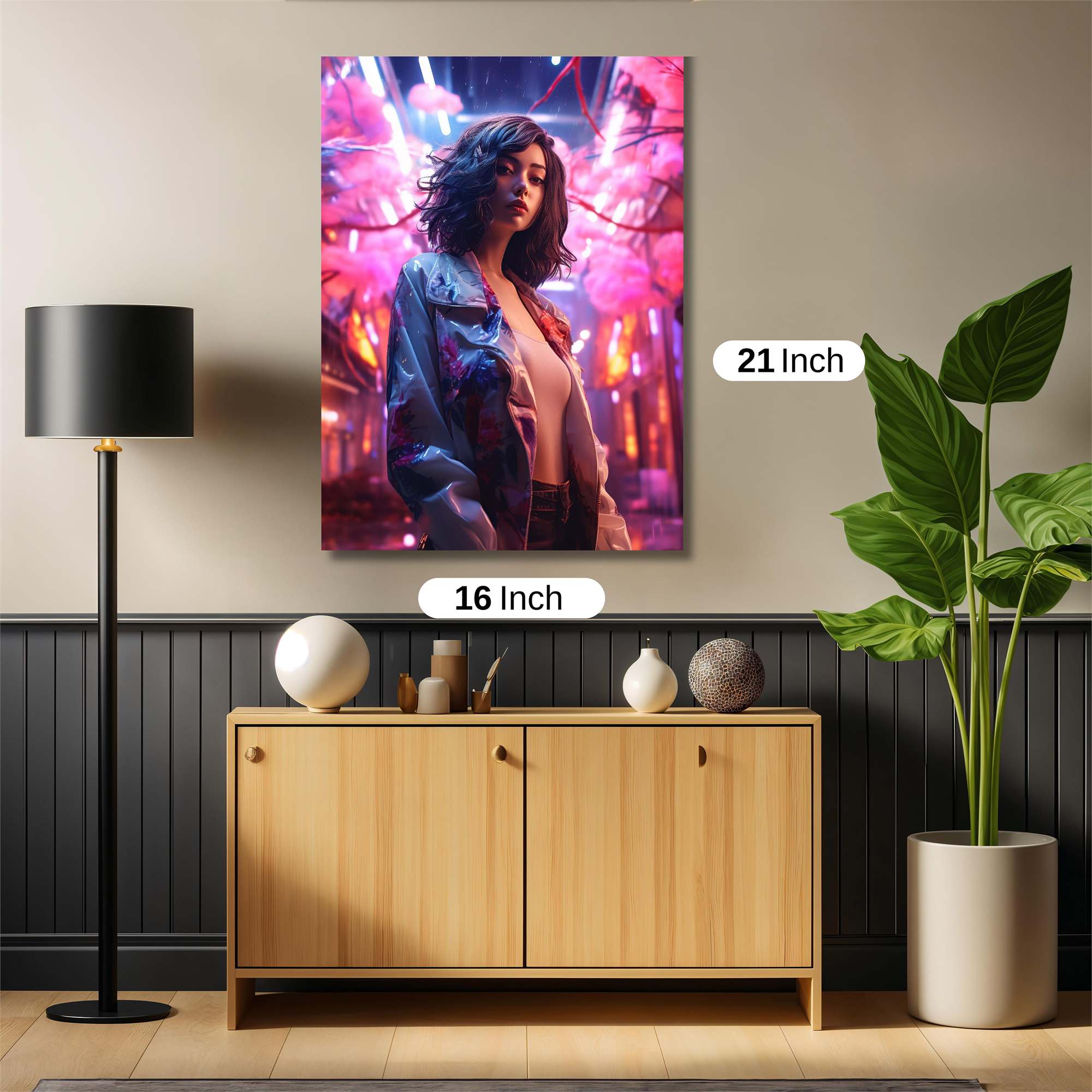 Neon Dreamscape Safe Wall Magnetic / M