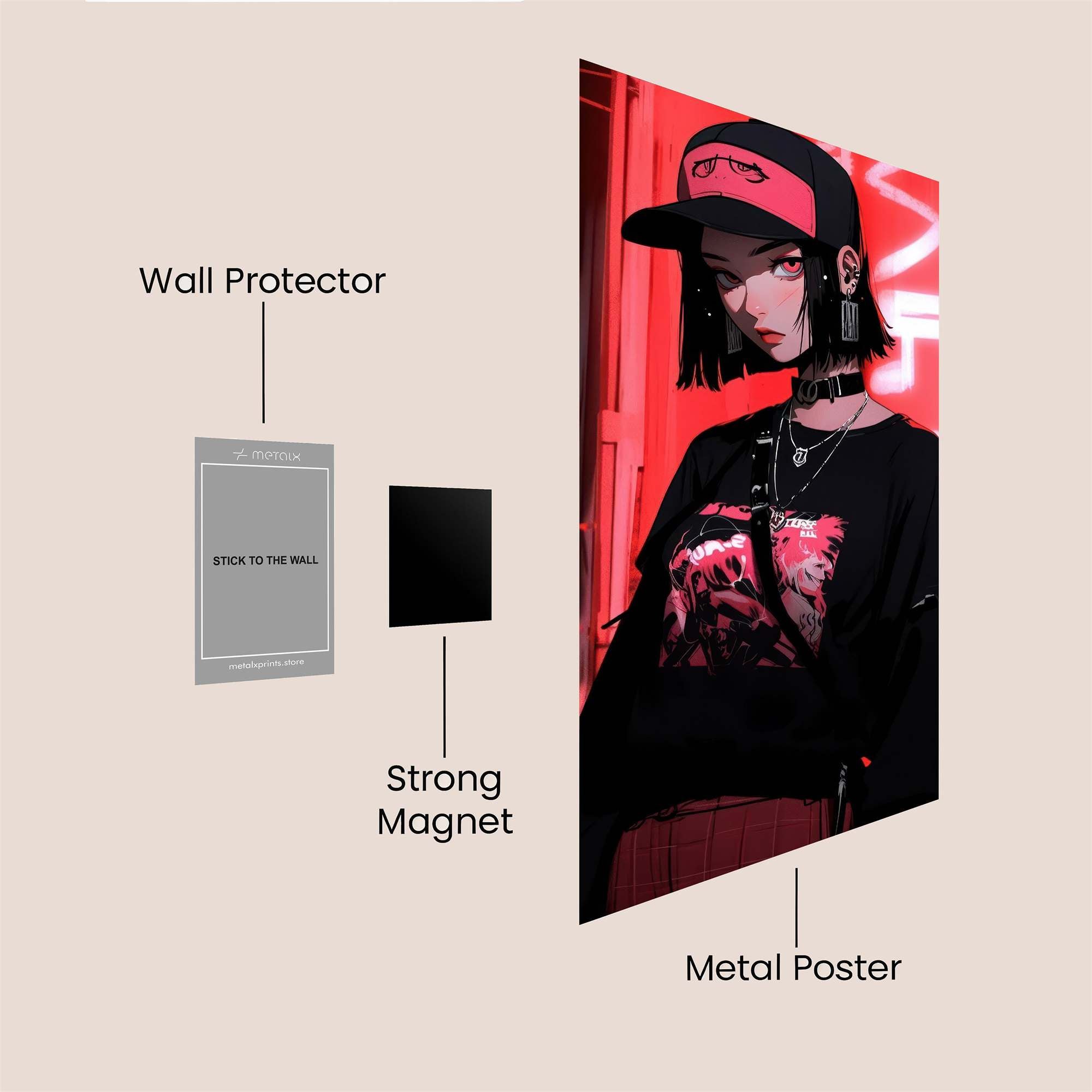 Cyberpunk Rebel Safe Wall Magnetic / M