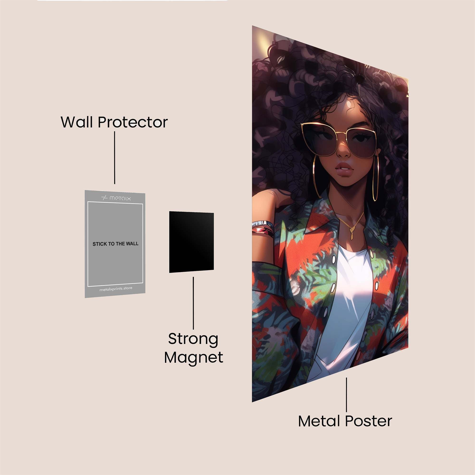 Afro Radiant Safe Wall Magnetic / M