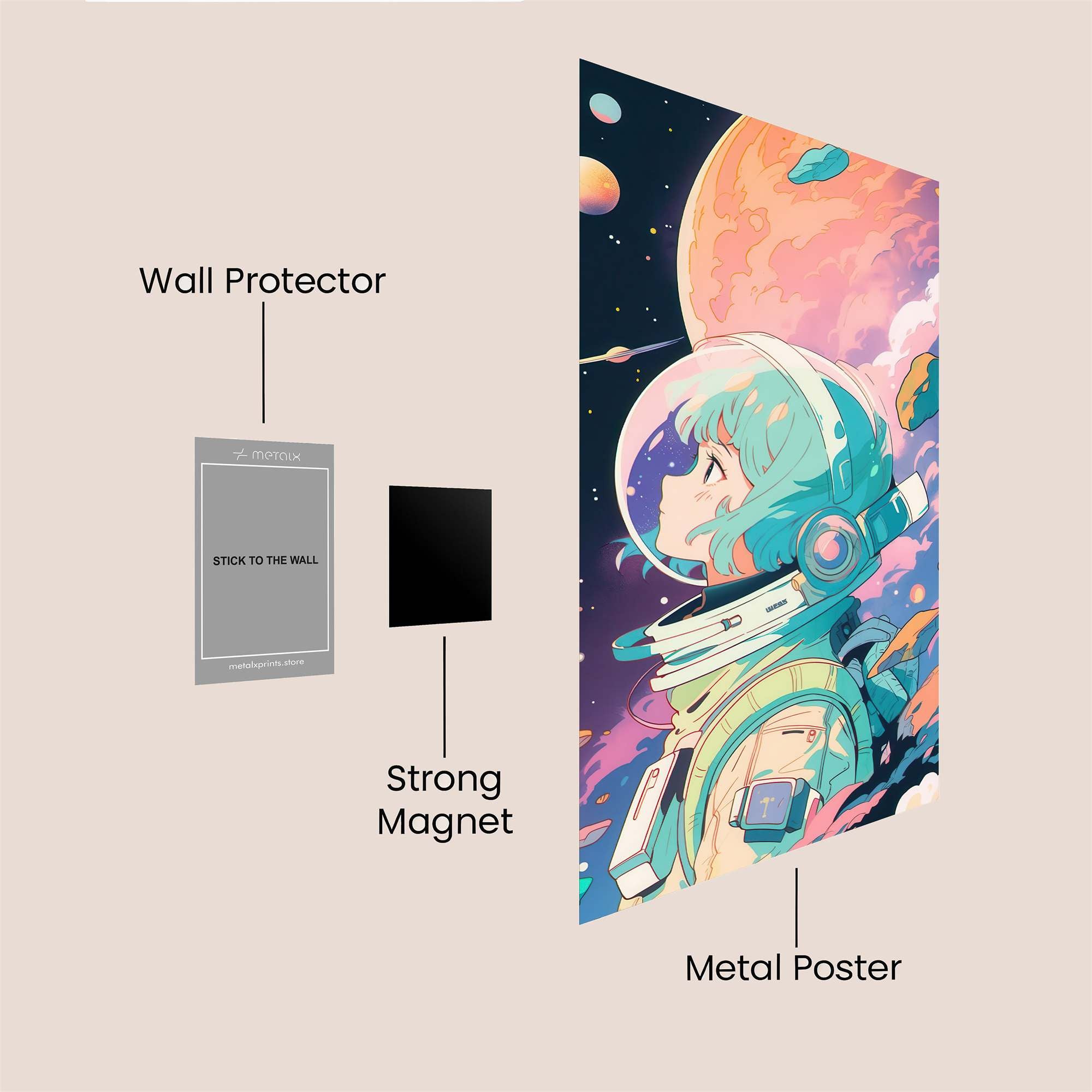 Astronaut Dream Safe Wall Magnetic / M