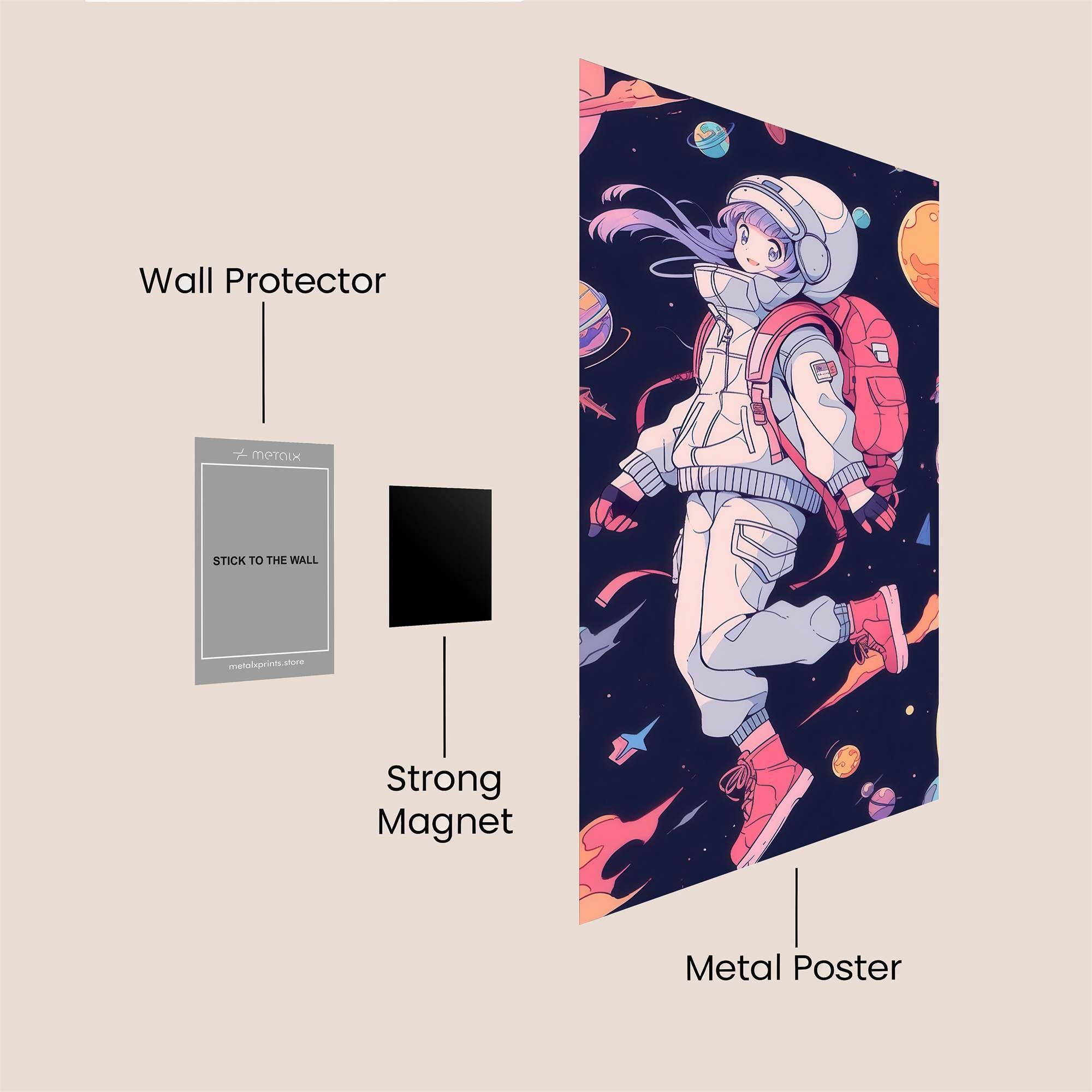 Astronaut Bliss Safe Wall Magnetic / M