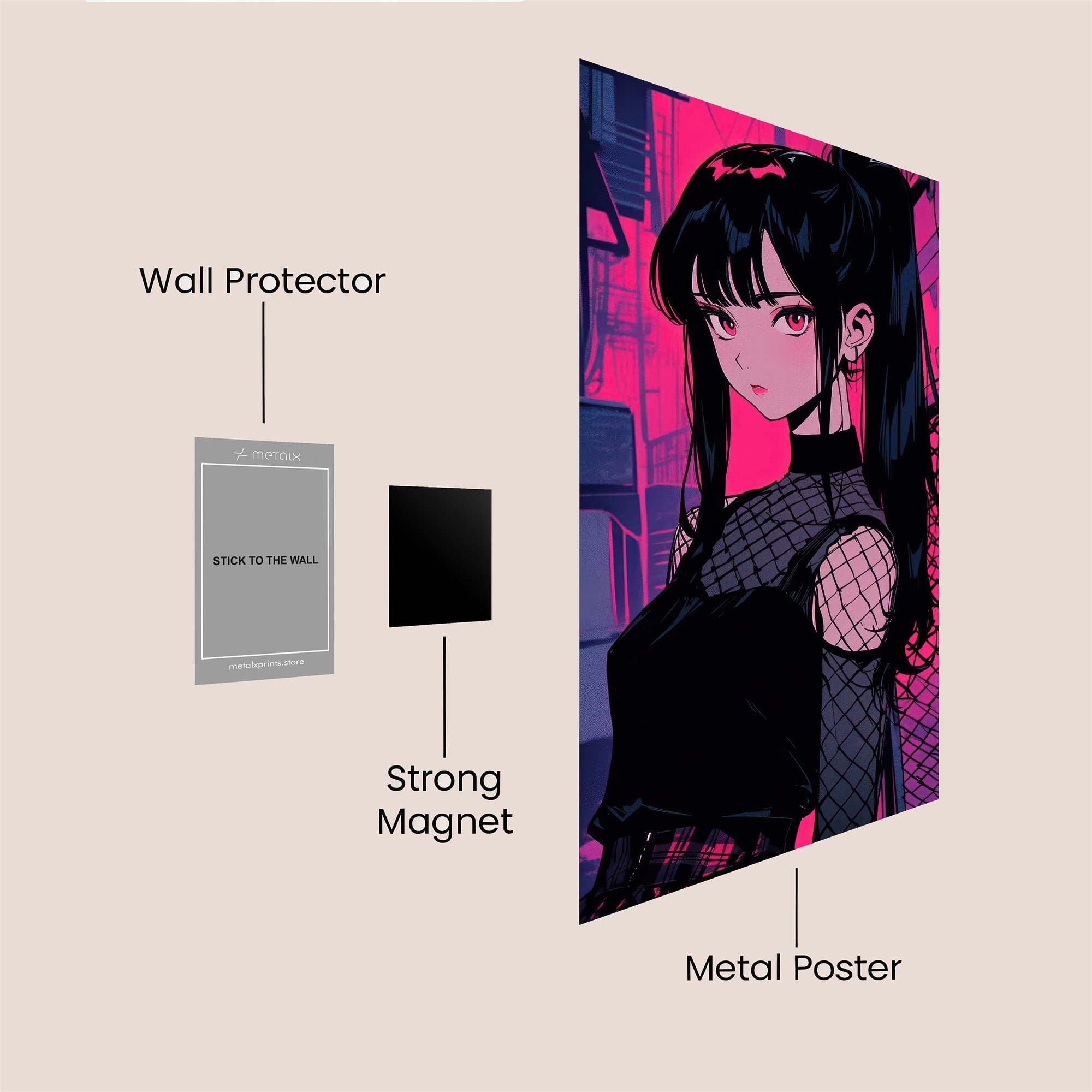 Neon Rebel Safe Wall Magnetic / M