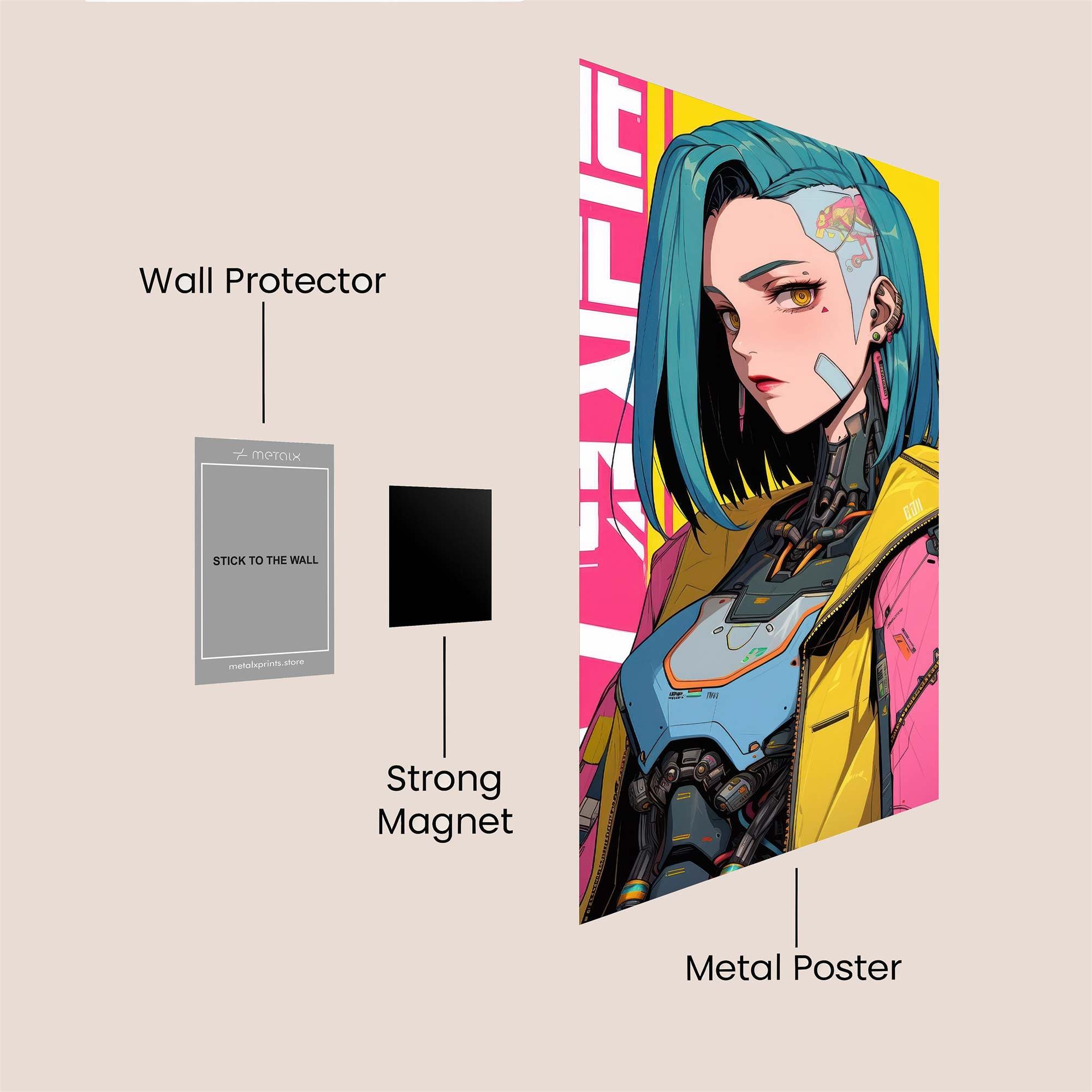 Cyberpunk Rebel Safe Wall Magnetic / M