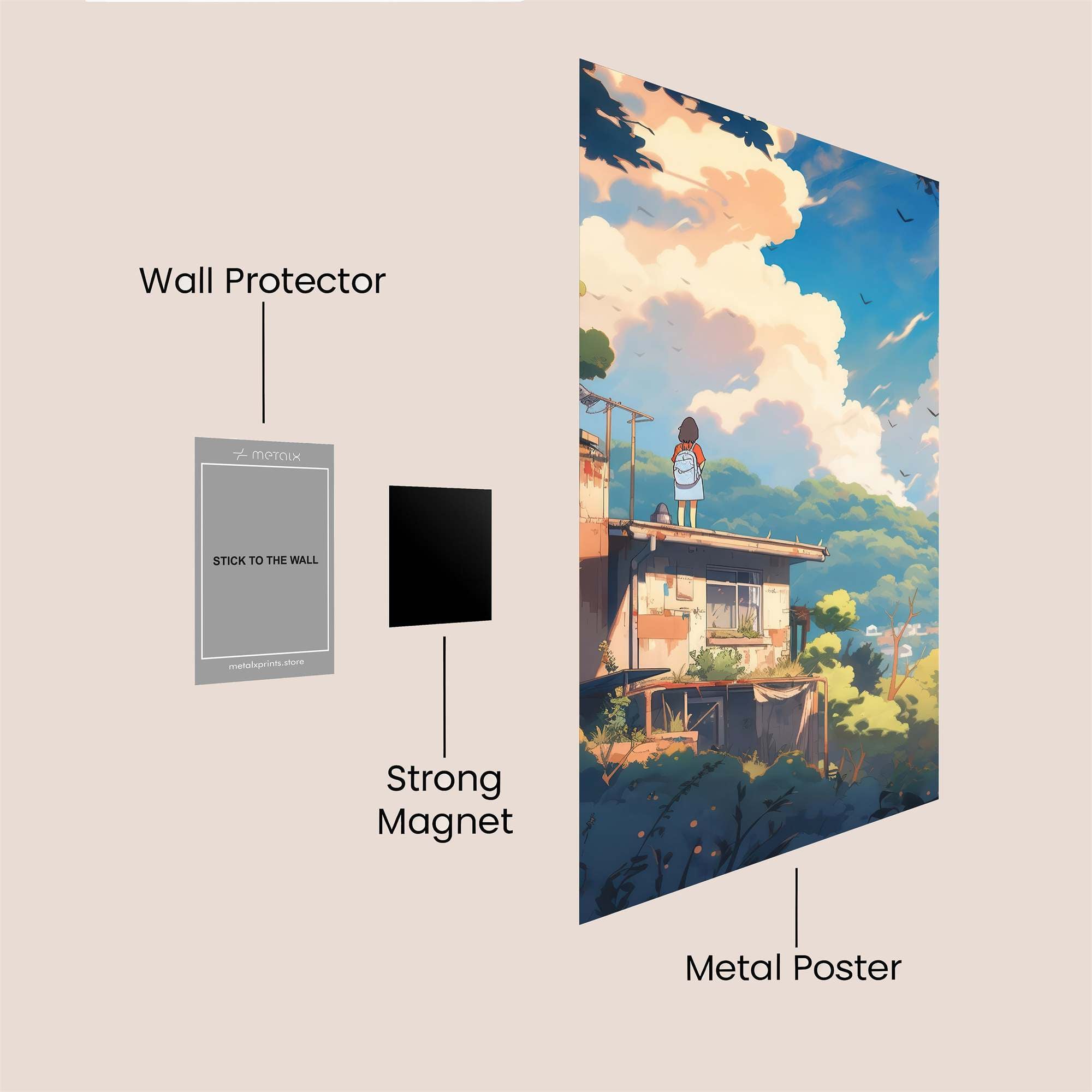 Rooftop Serenity Safe Wall Magnetic / M
