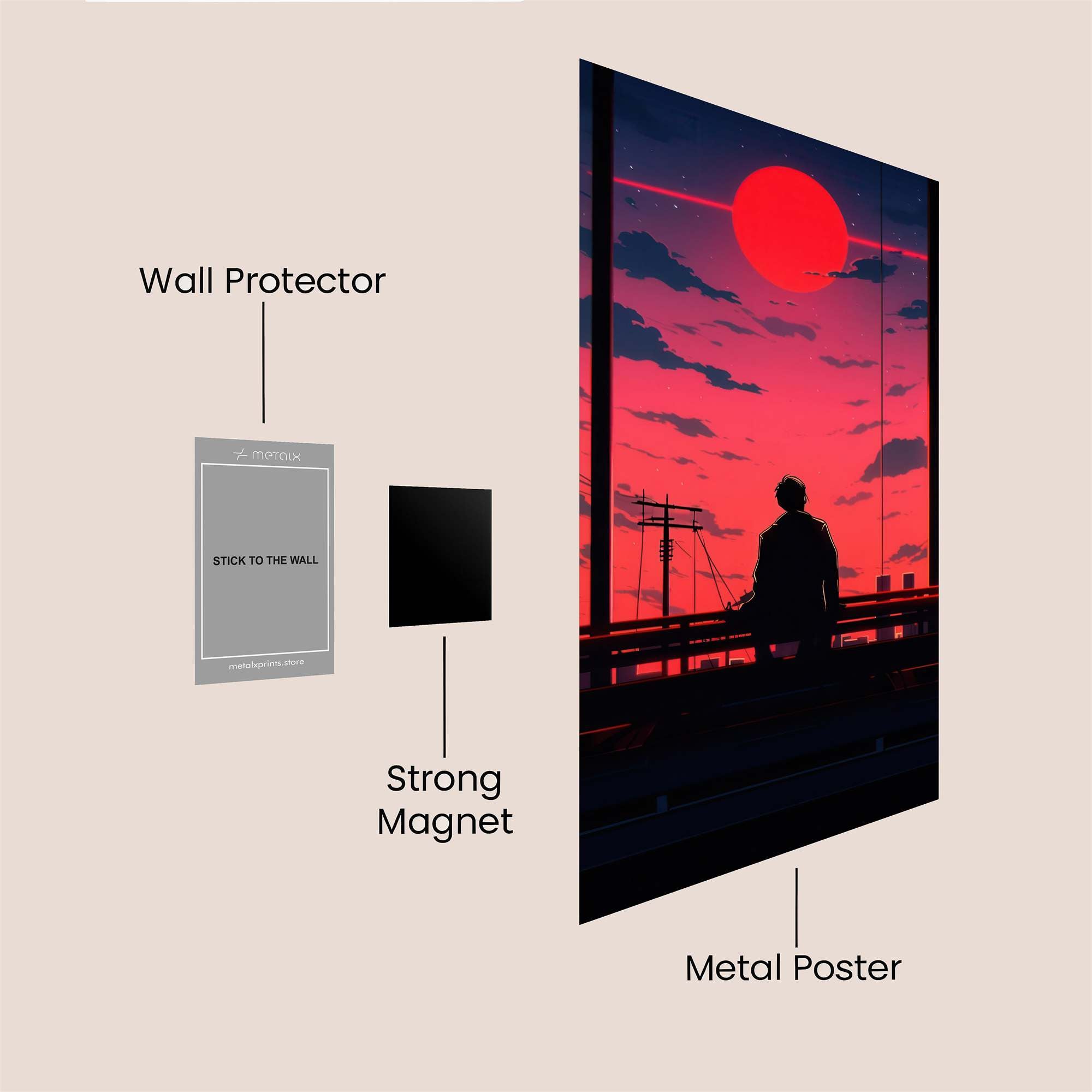 Sunset Solitude Safe Wall Magnetic / M